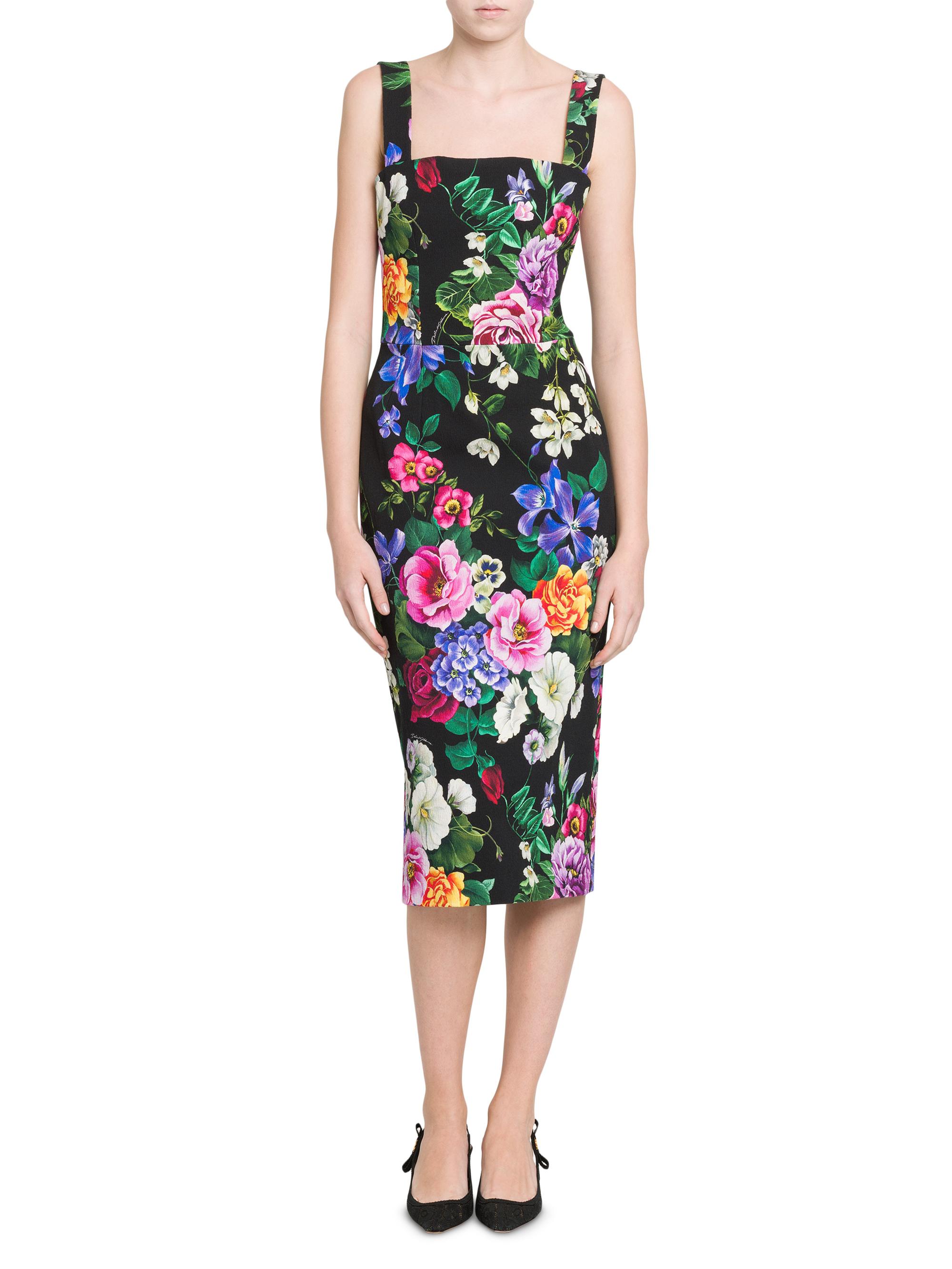 knee length dresses for ladies Veronica Beard - Sylviani Floral Midi Dress
