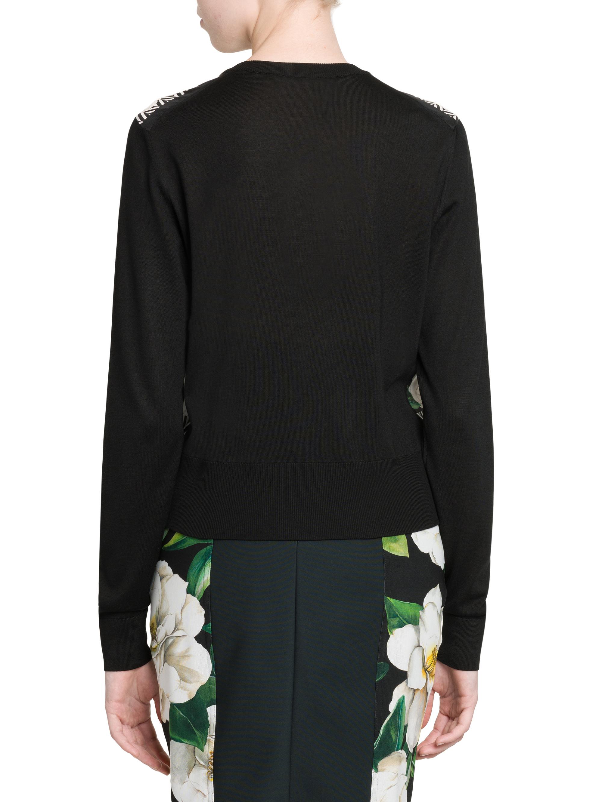 Dolce&Gabbana Gardenia Silk Crewneck Cardigan | Saks Fifth Avenue