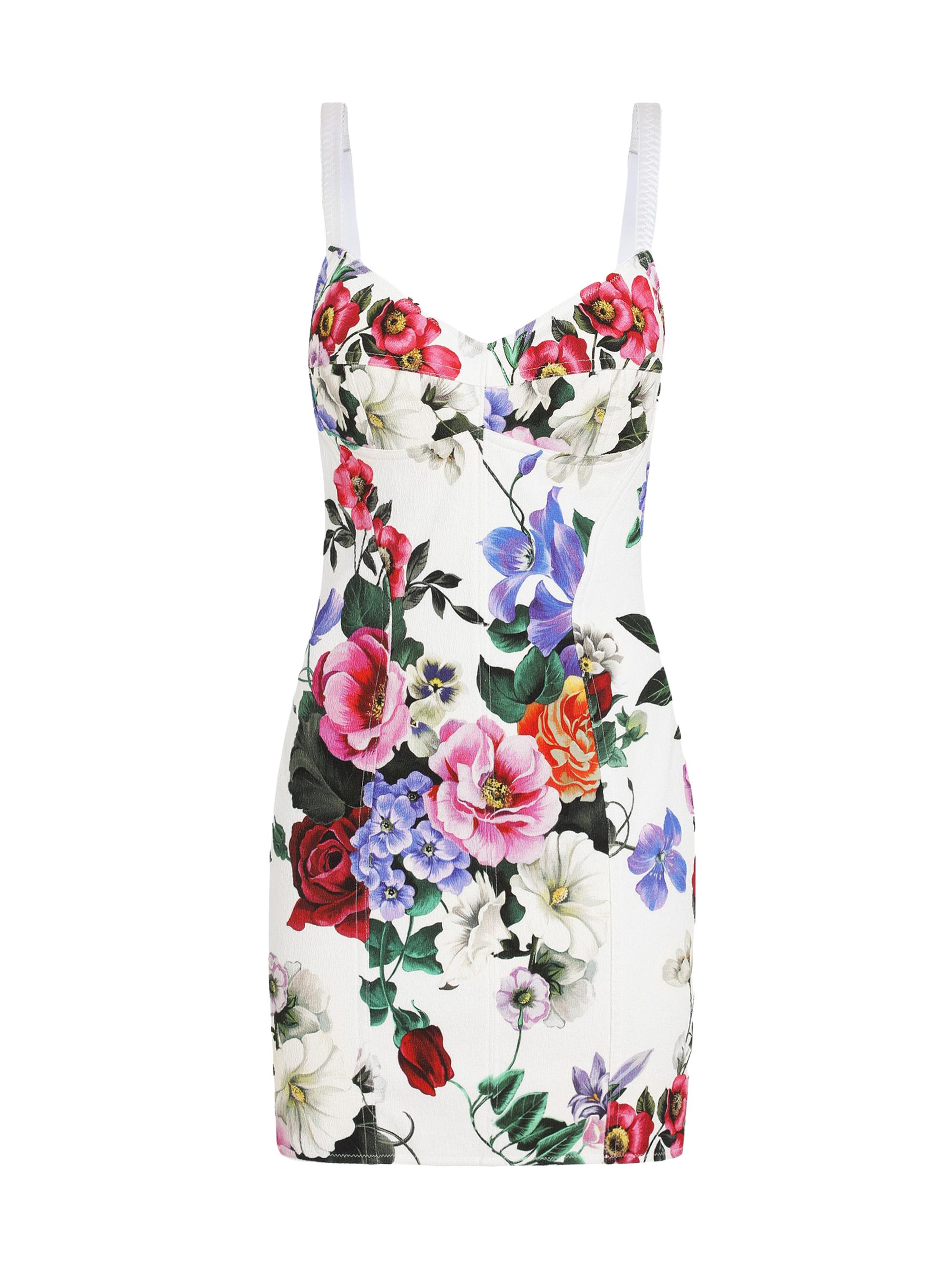 Dolce & Gabbana Women's Floral Cotton-Blend Bustier Minidress - Mix Fiori Cretonne