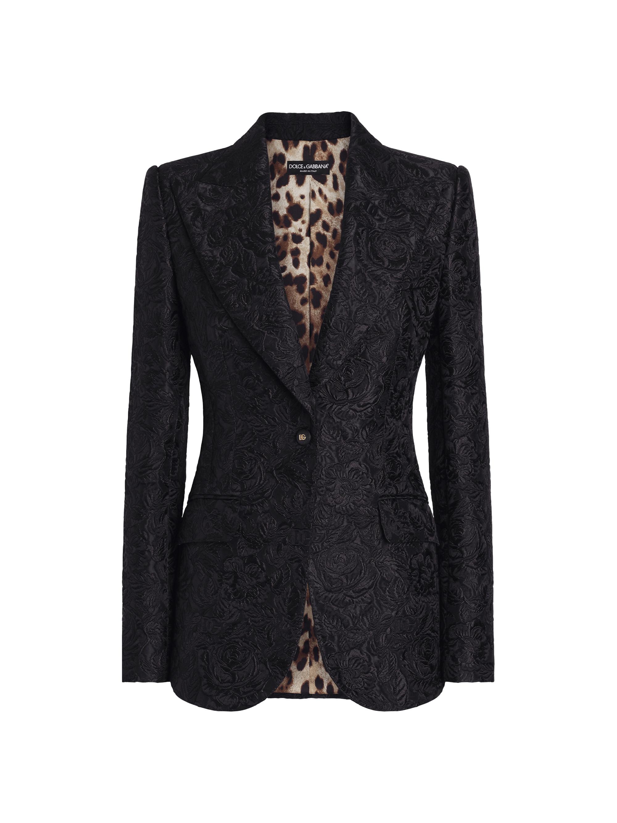 Dolce & Gabbana Women's Floral Jacquard Single-Breasted Jacket - Nero