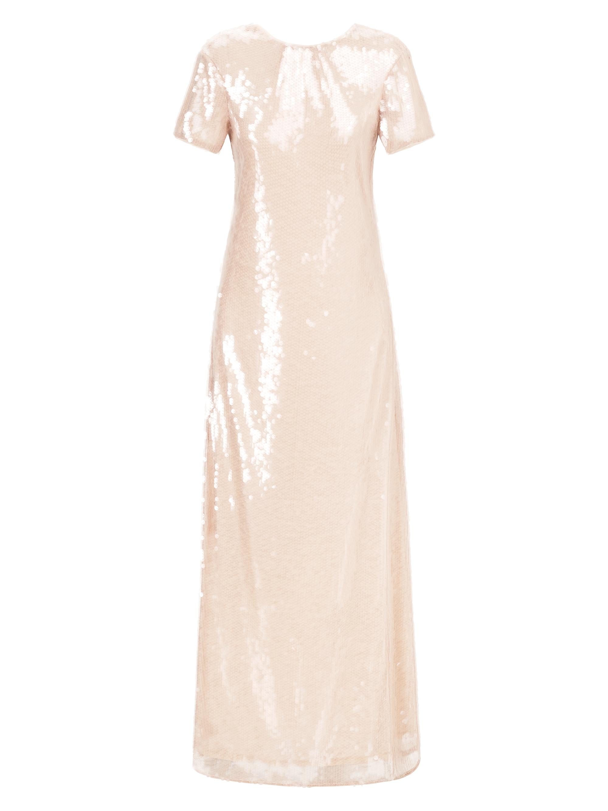 Staud Women's Safi Sequined Short-Sleeve Maxi Dress - Moon