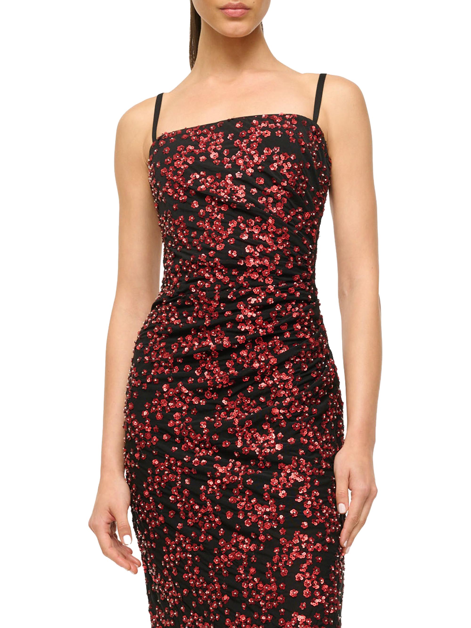 Staud Florentina Floral Sequined Midi-Dress | Saks Fifth Avenue