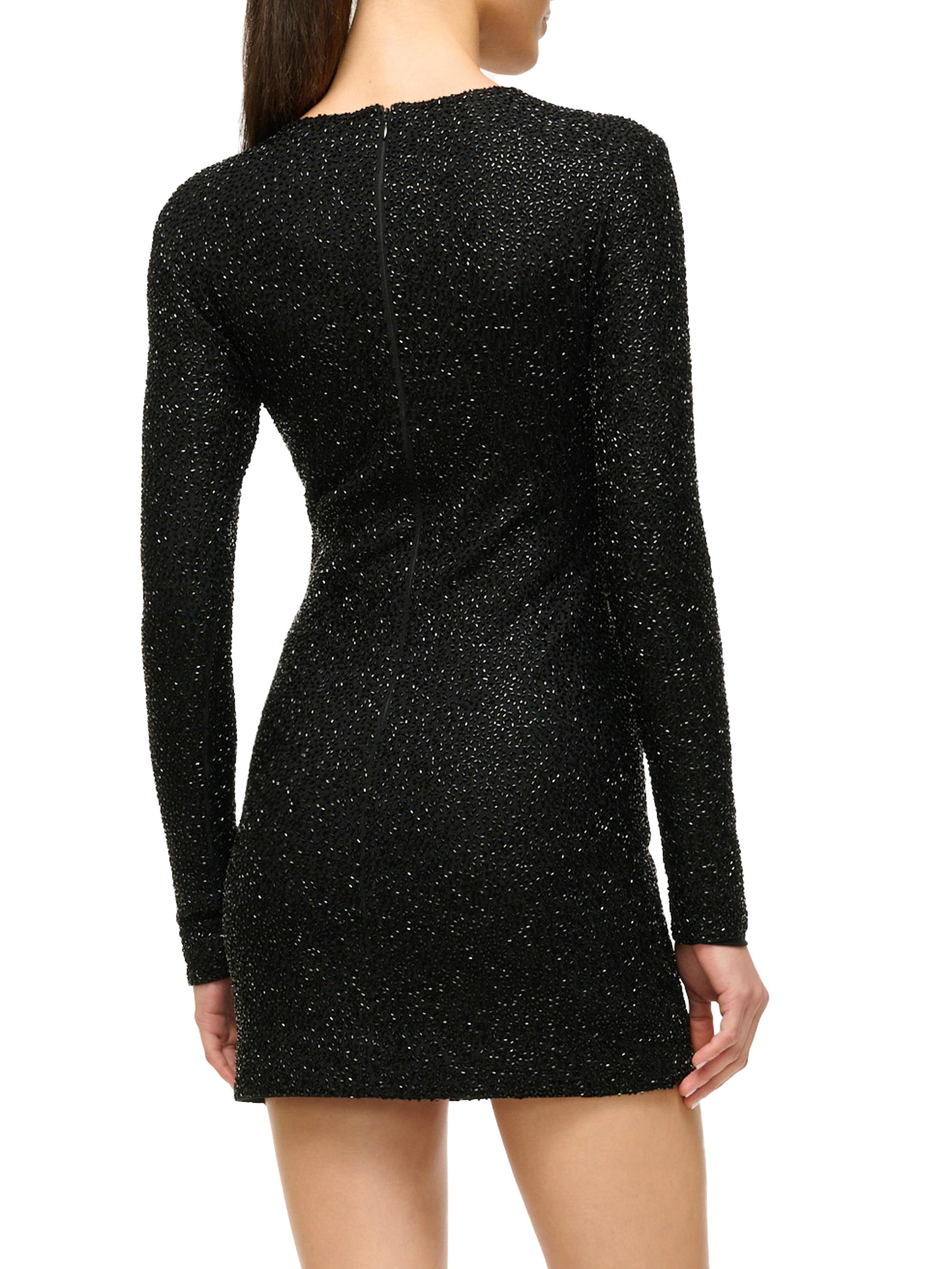 Staud Paradise Embellished Long-Sleeve Minidress