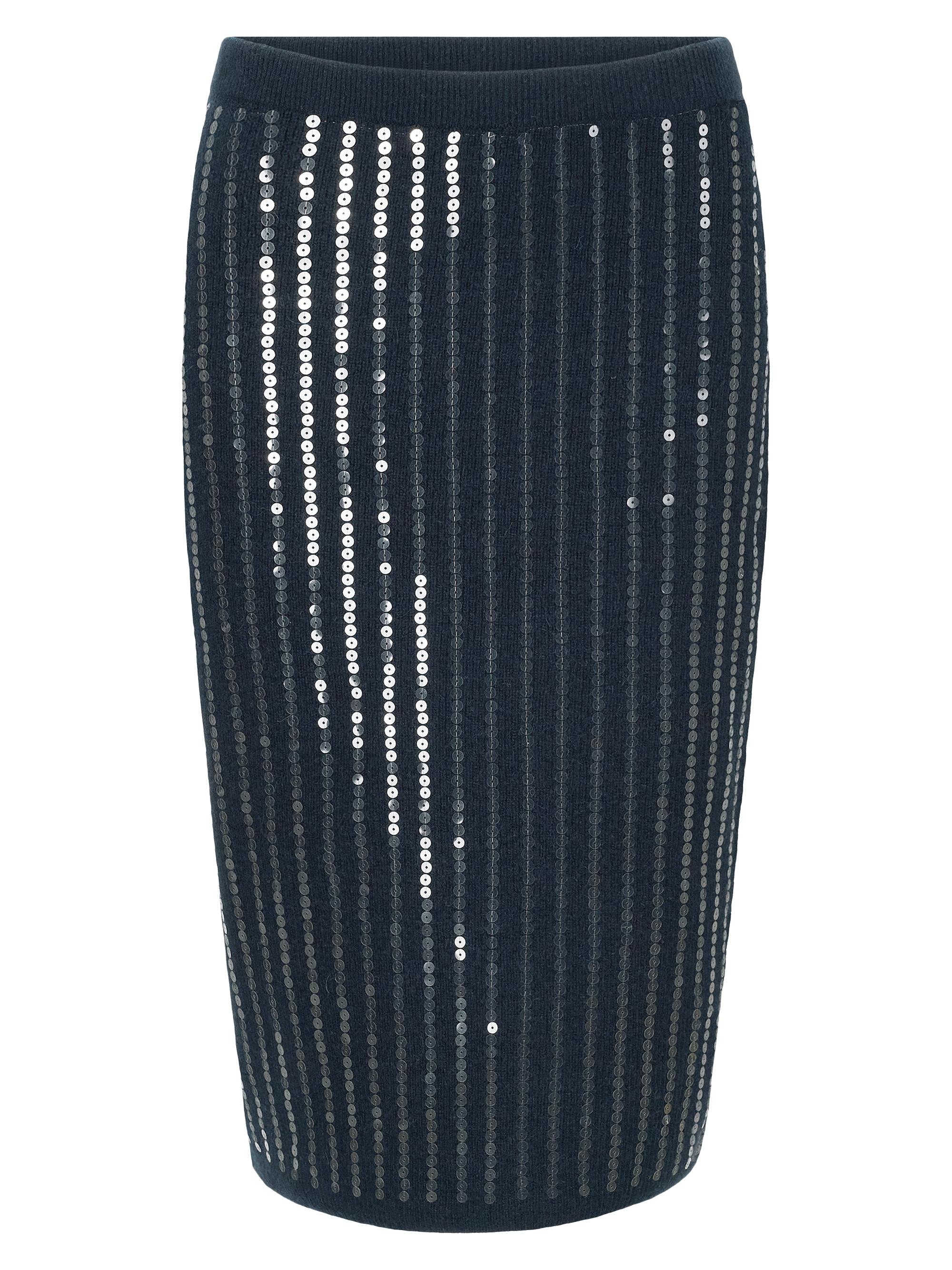 Staud Women's Mimi Sequined Midi-Skirt - Navy