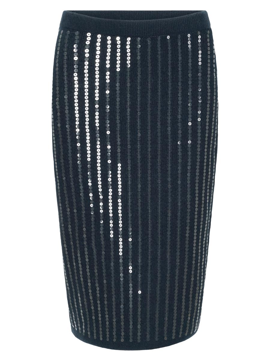 Staud Women's Mimi Sequined Midi-skirt In Blue