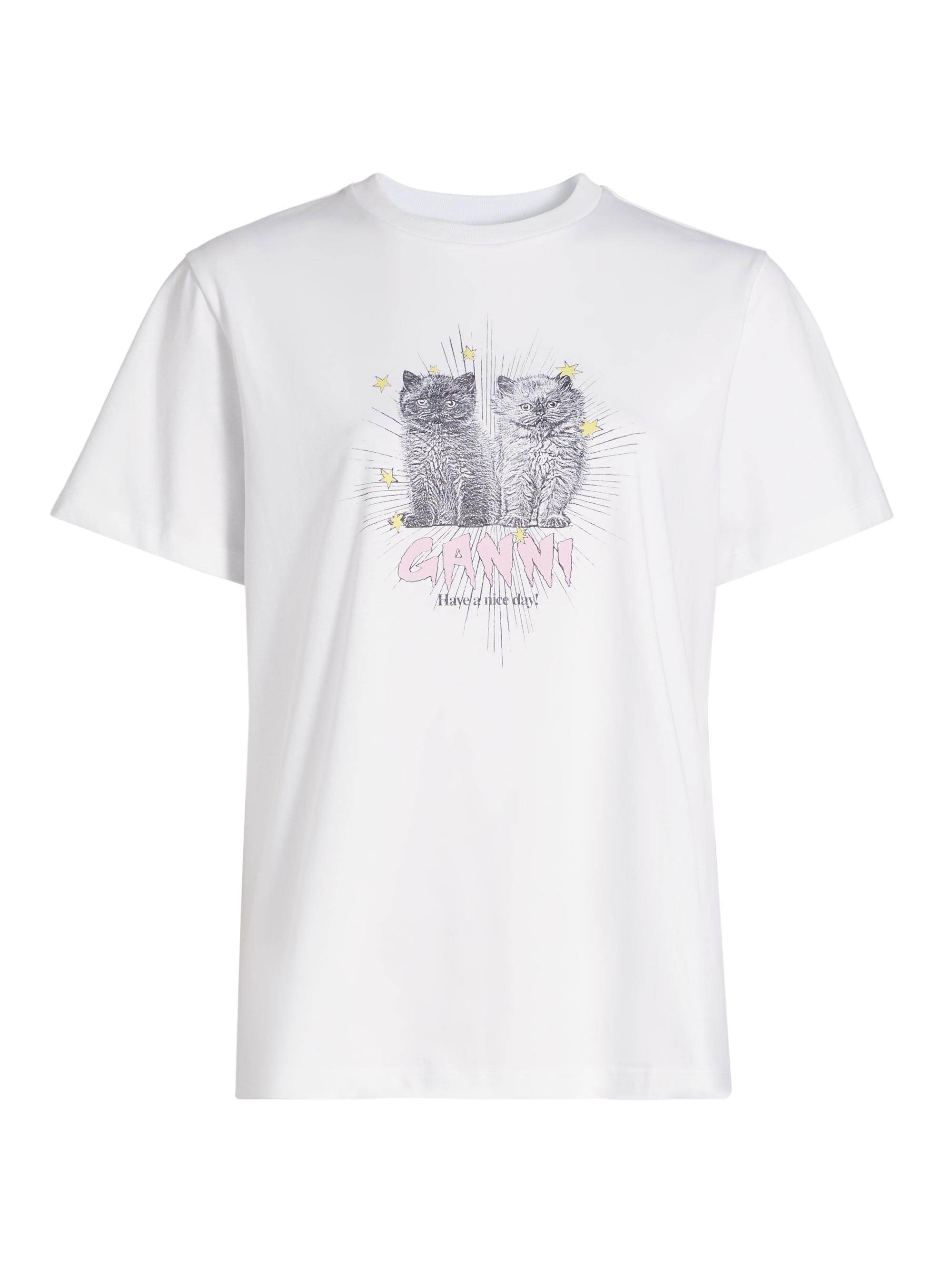 Ganni Kittens Logo T-Shirt | Saks Fifth Avenue