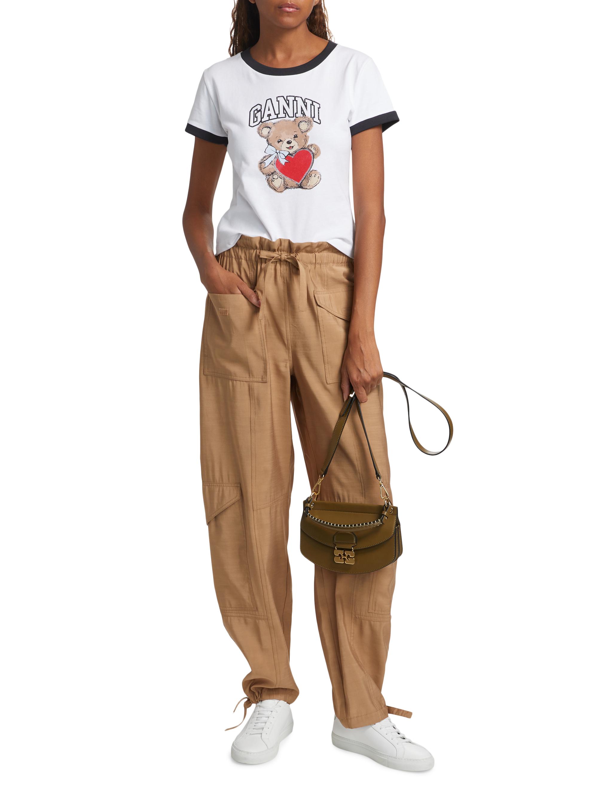 GANNI Organza Shirt ブラウン Black Black Technical Organza Shirt | GANNI US