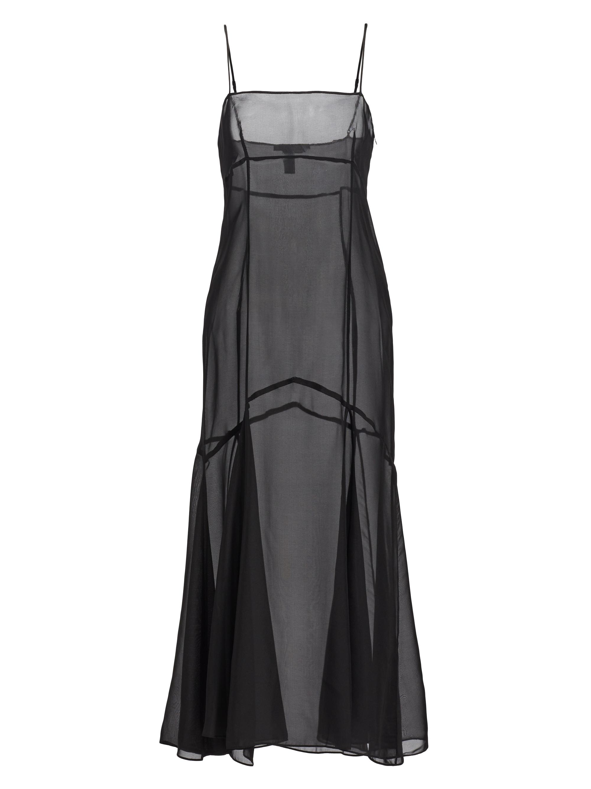 Kiki de Montparnasse Women's Silk Chiffon Seamed Maxi Dress - Black
