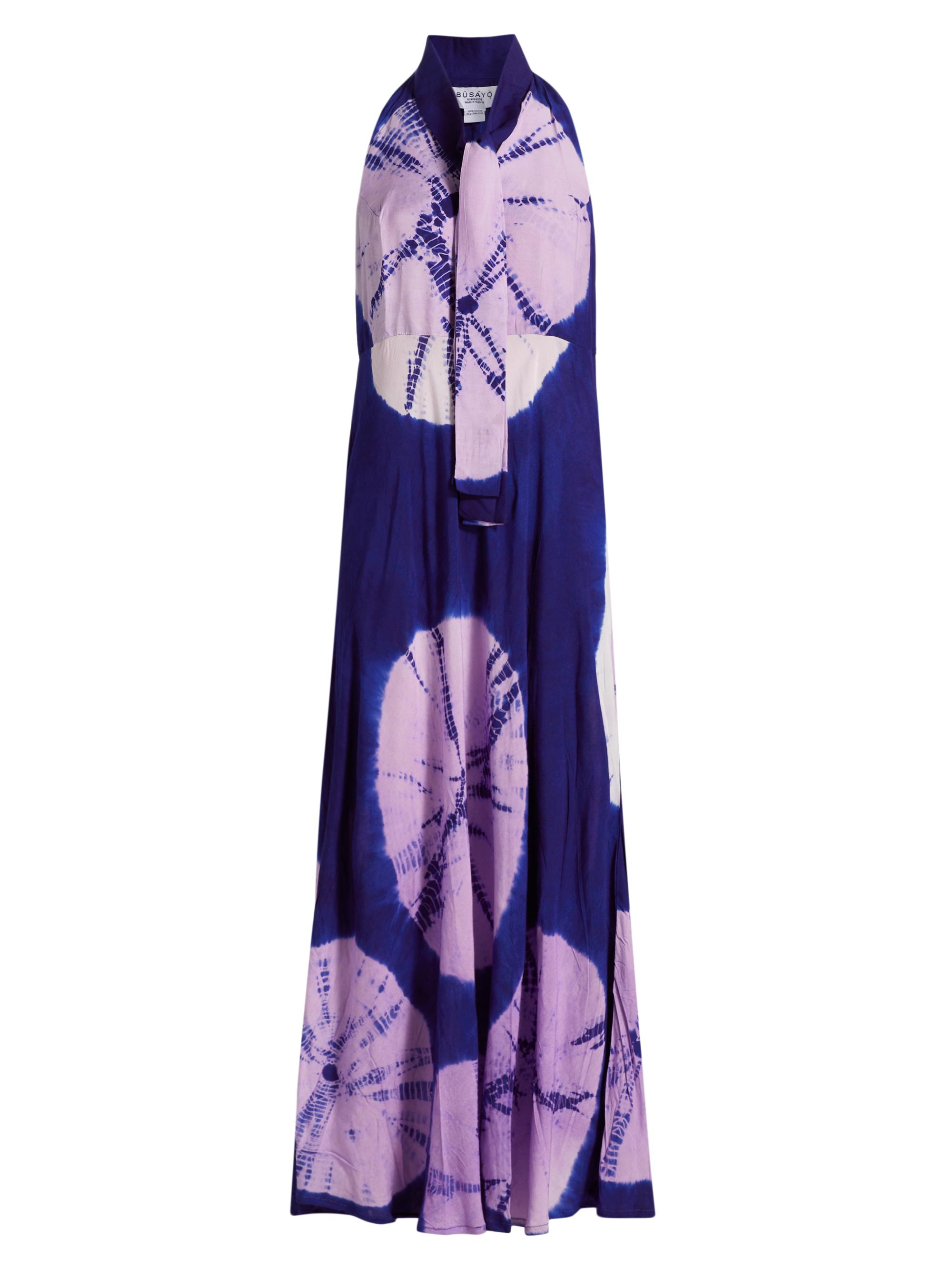 Busayo Women's Toriola Spot Tieneck Maxi Dress - Multicolored