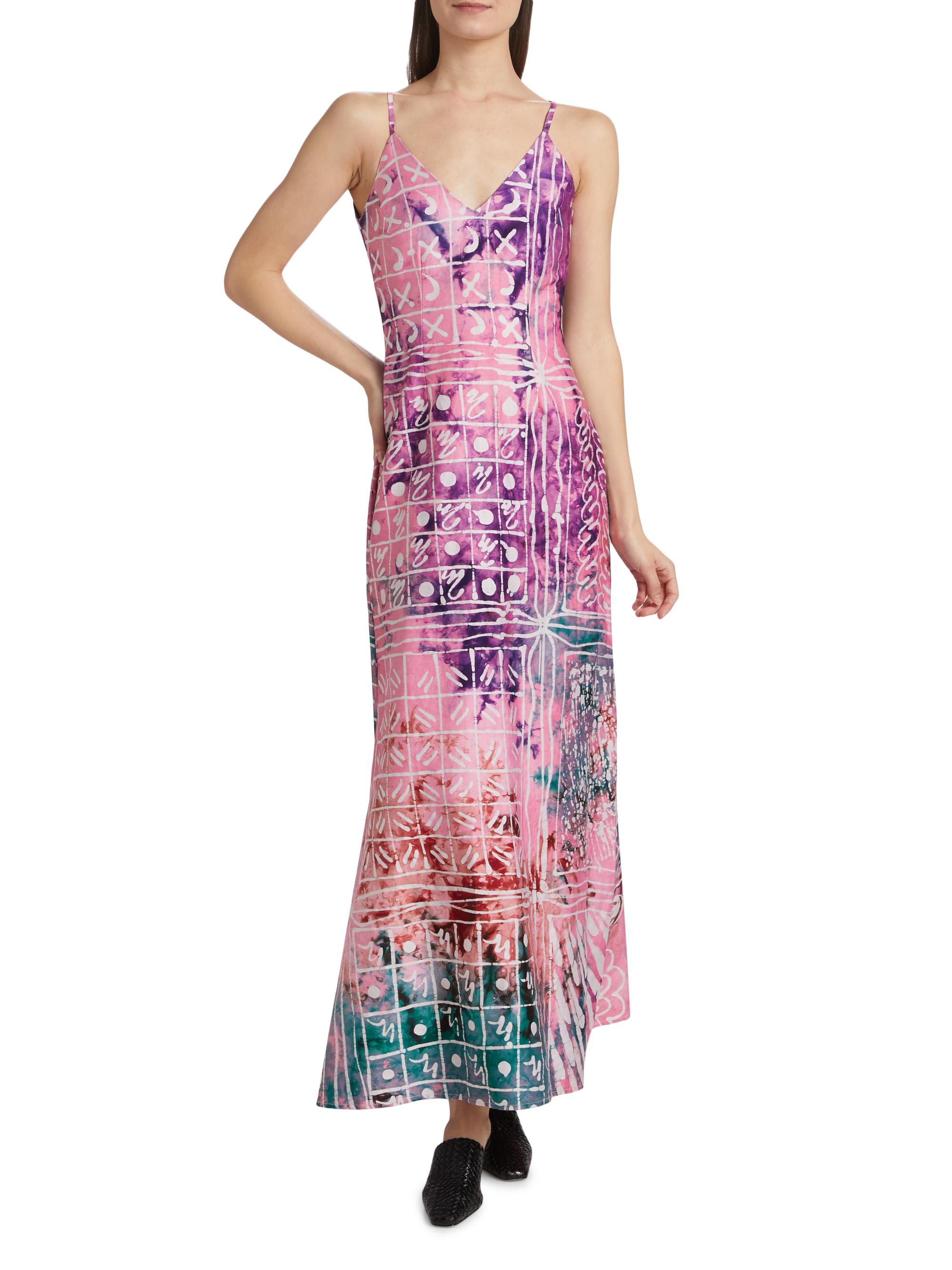 Busayo Women's Yemisi Hand-Painted Maxi Dress - Pink | Thumbnail 3