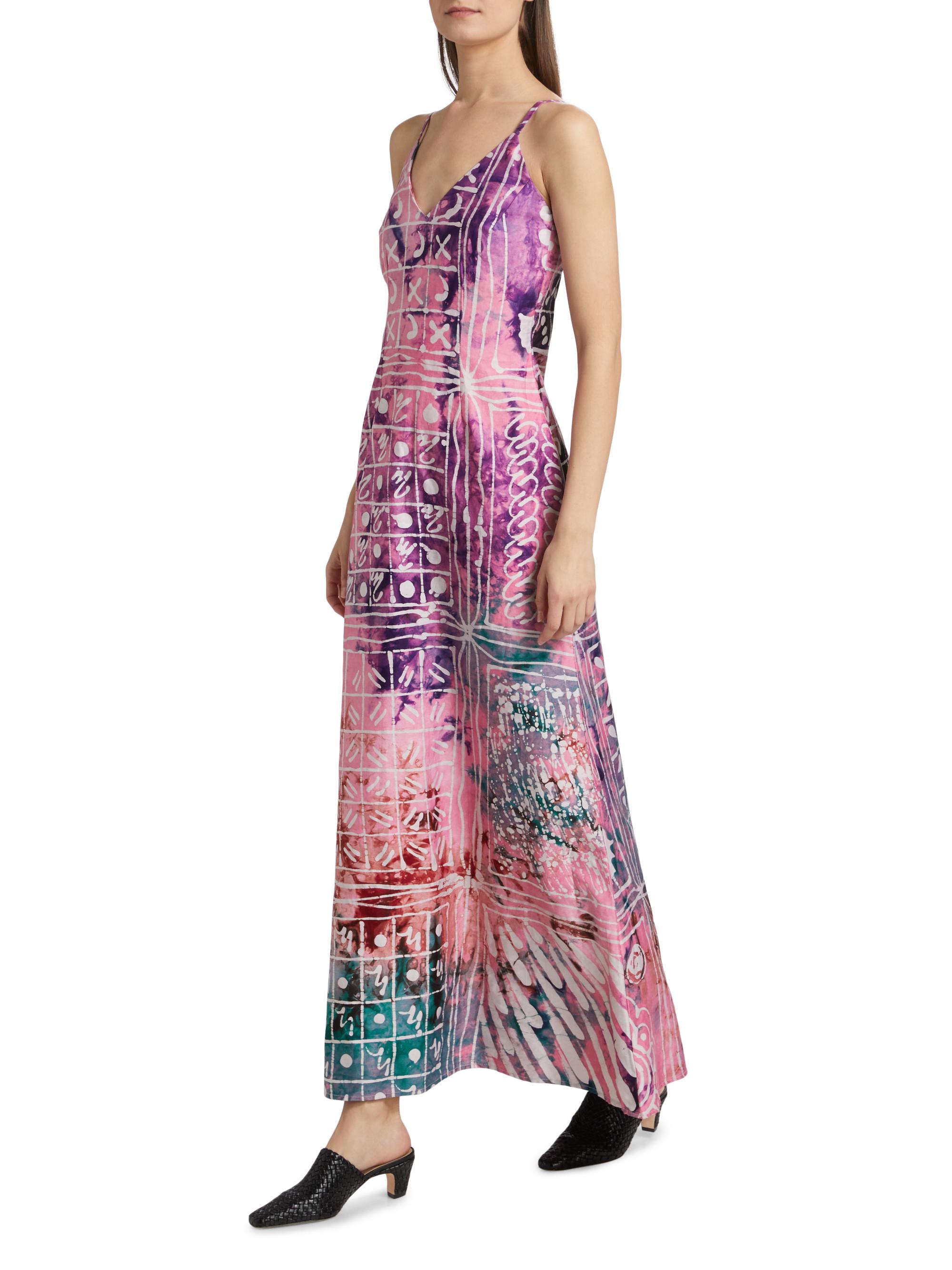 Busayo Women's Yemisi Hand-Painted Maxi Dress - Pink | Thumbnail 4