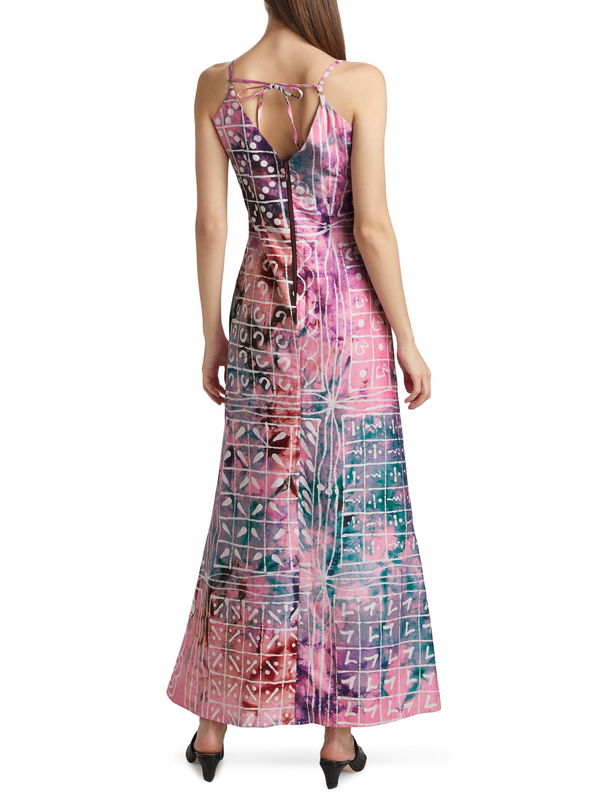 Busayo Women's Yemisi Hand-Painted Maxi Dress - Pink | Thumbnail 5