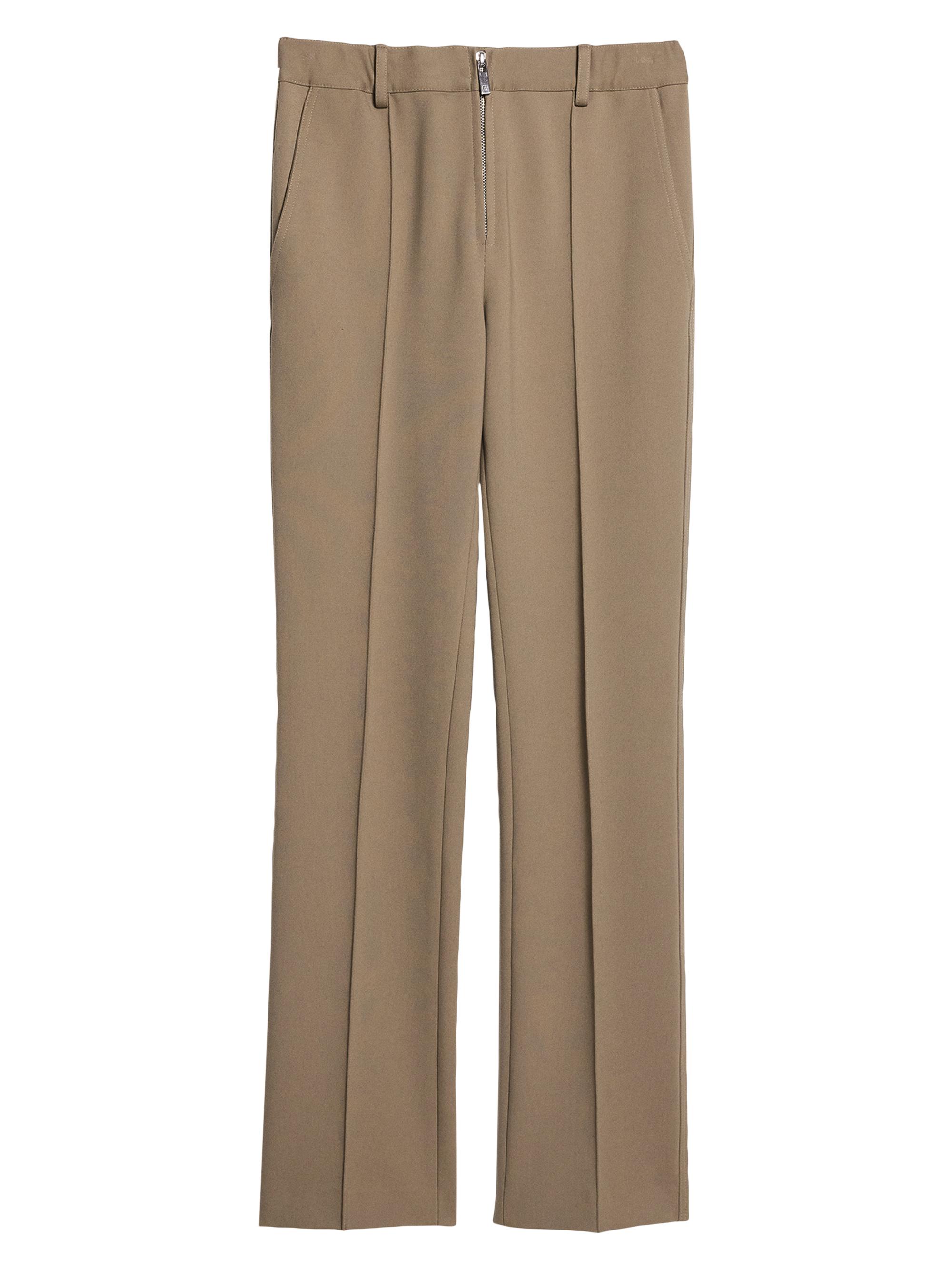Helmut Lang Women's Pleated Stretch Pants - Taupe