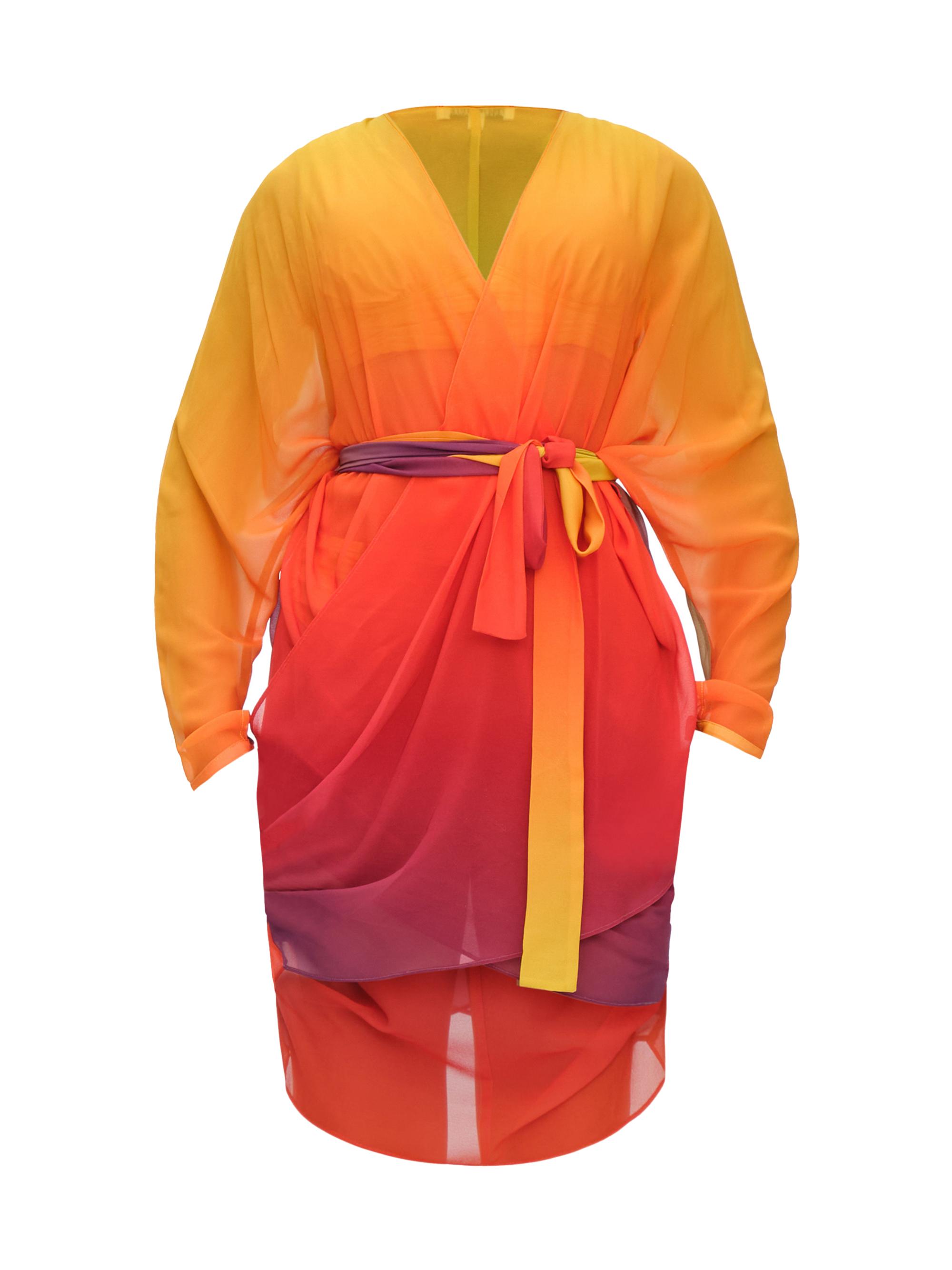 Andrea Iyamah Women's Meli Ombré Chiffon Wrap Cover-Up - Adwa Multi Print