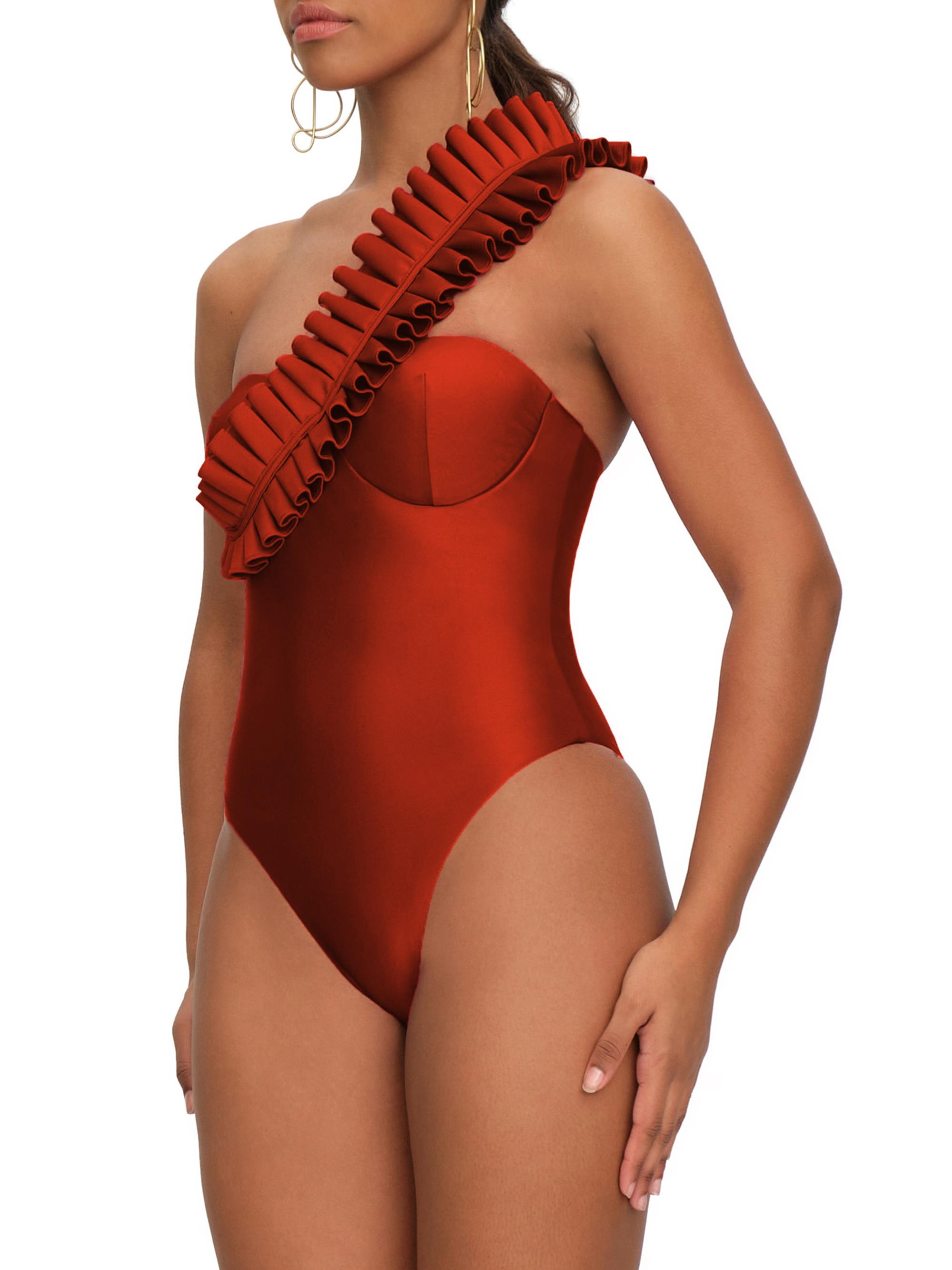 Nisi Pleated Underwire One-Piece Swimsuit