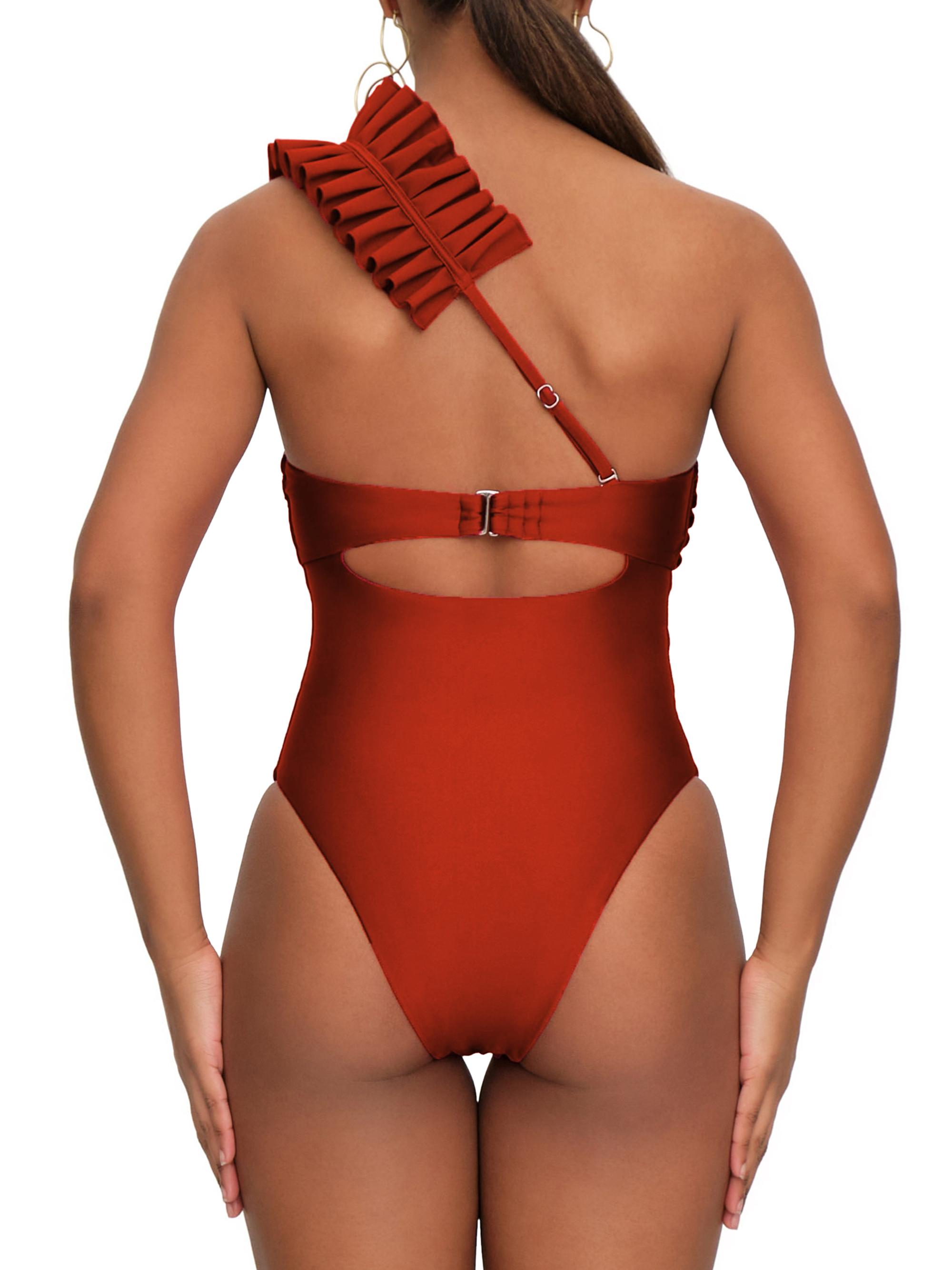 Nisi Pleated Underwire One-Piece Swimsuit