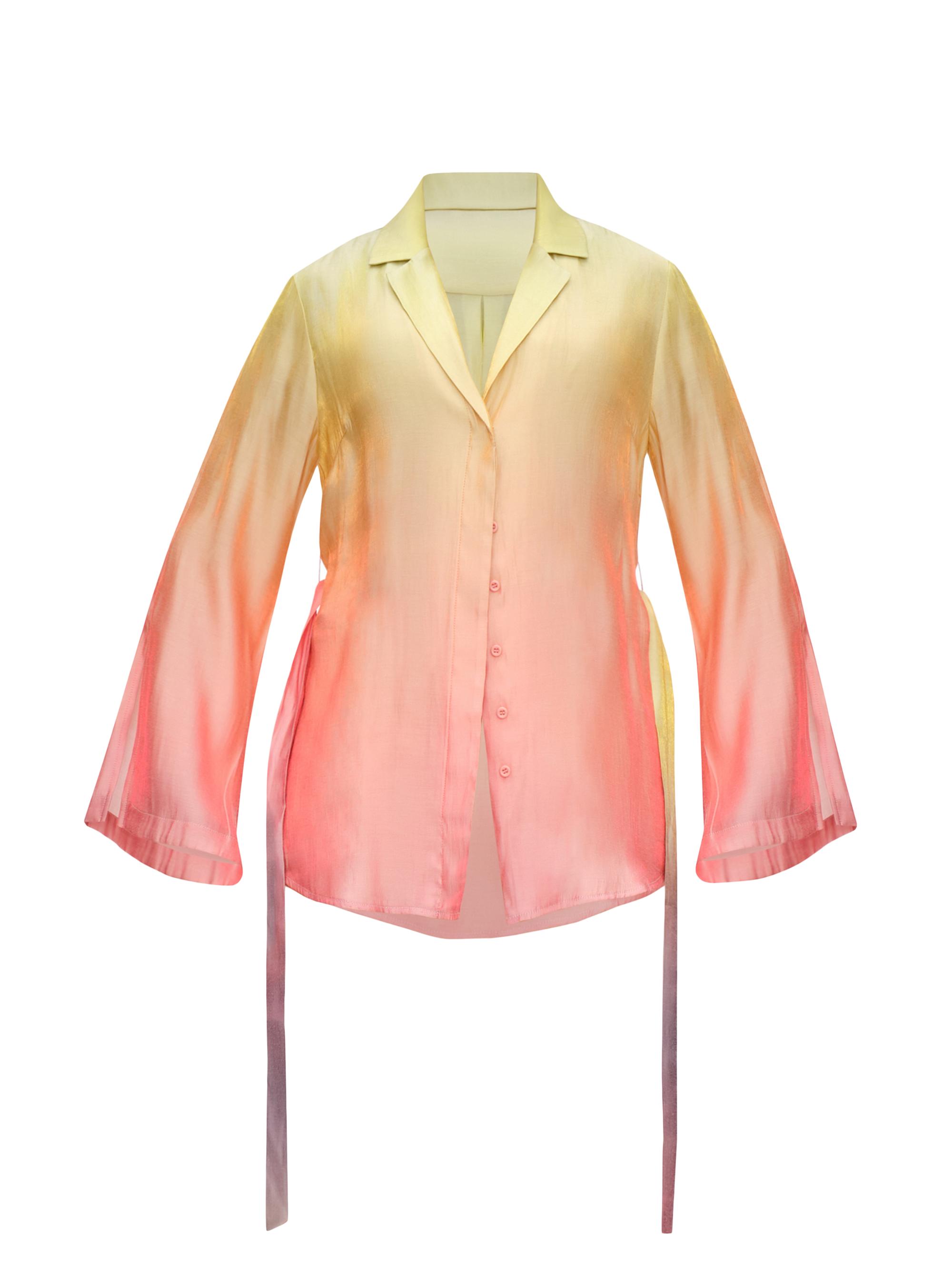 Andrea Iyamah Women's Bata Ombré Chiffon Blouse - Adwa Light Print