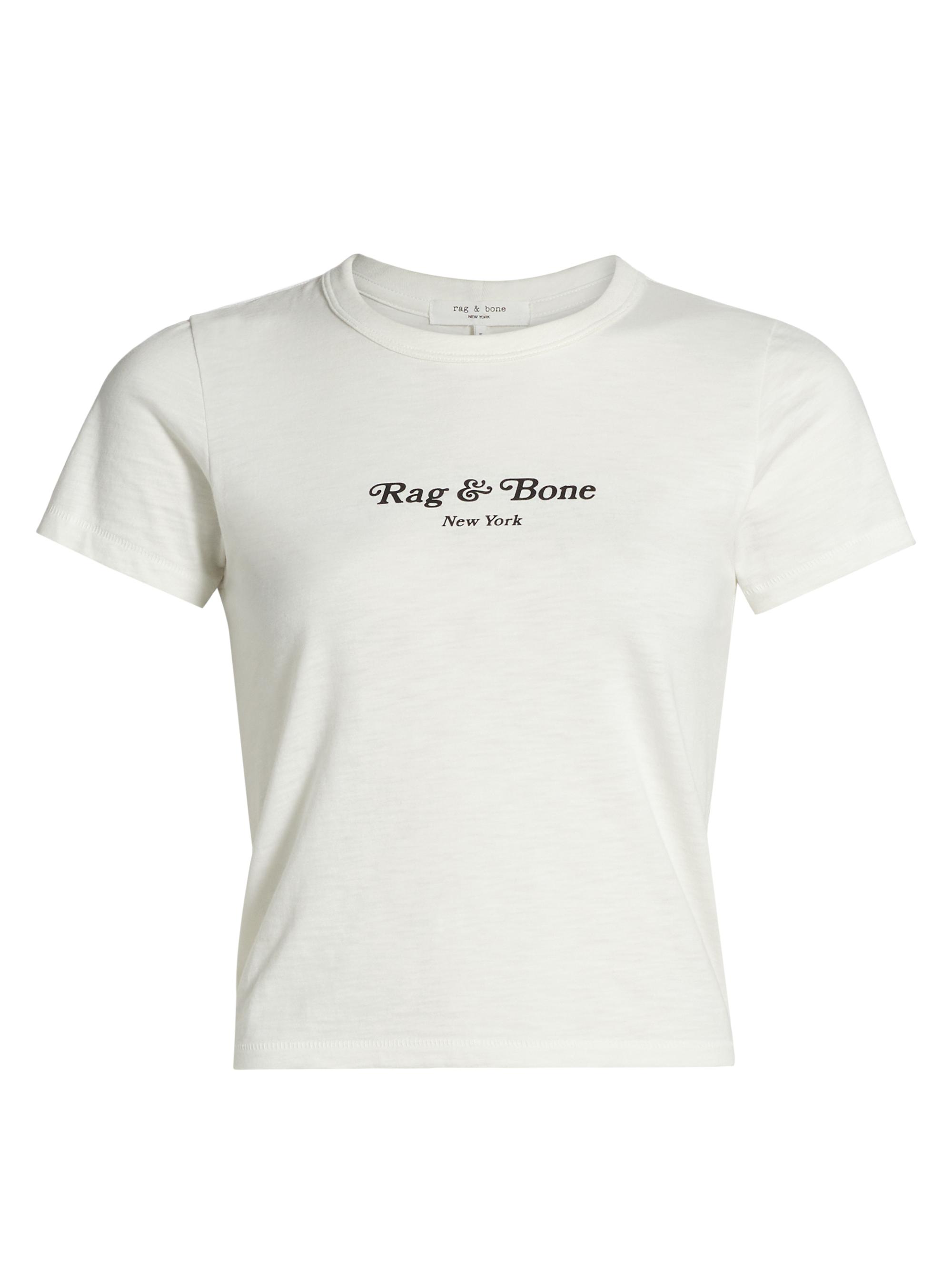 rag & bone Women's Mini Script Logo T-Shirt -  Multi