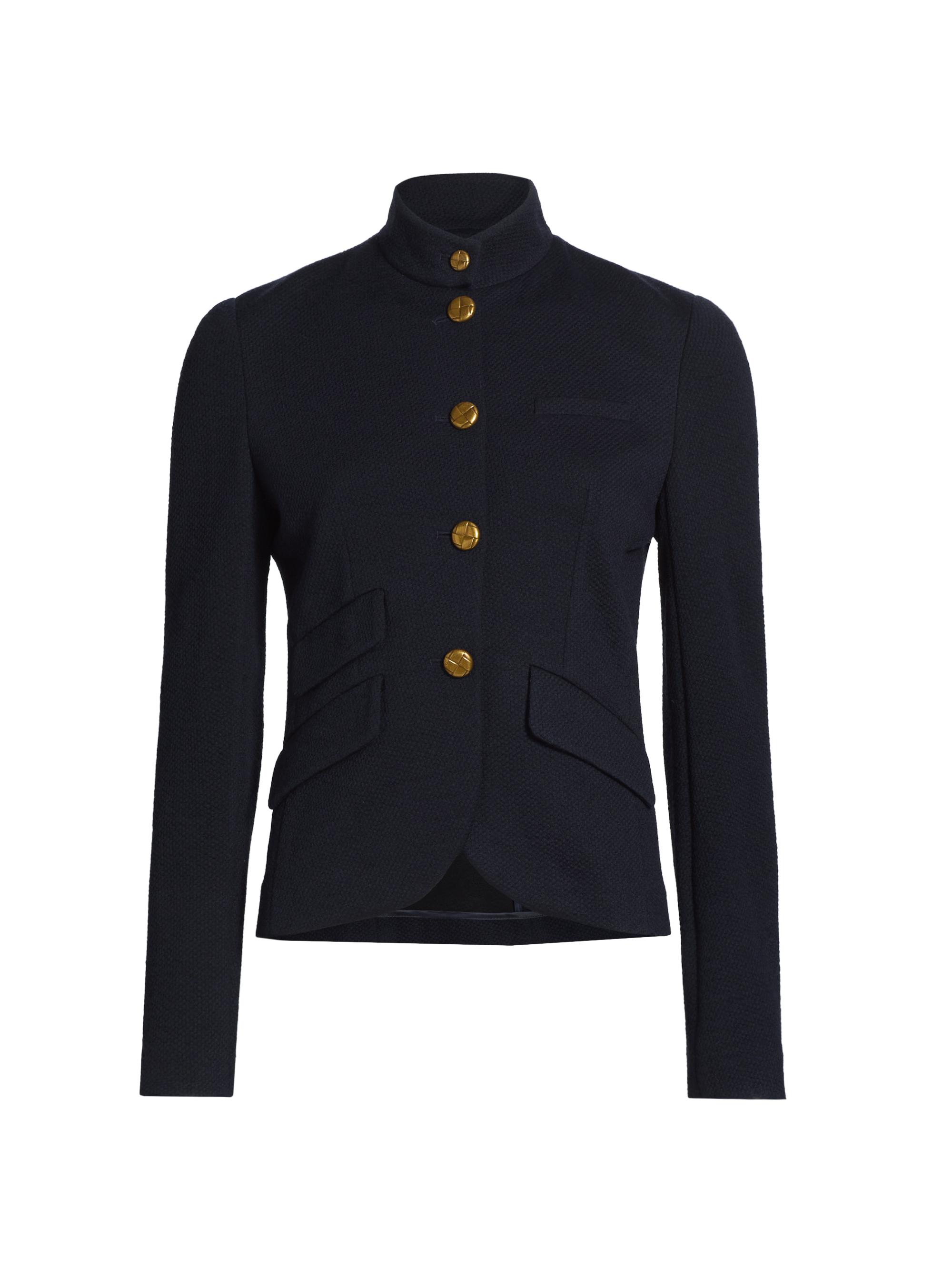 rag & bone Women's Slade Cropped Textured Blazer - Navy