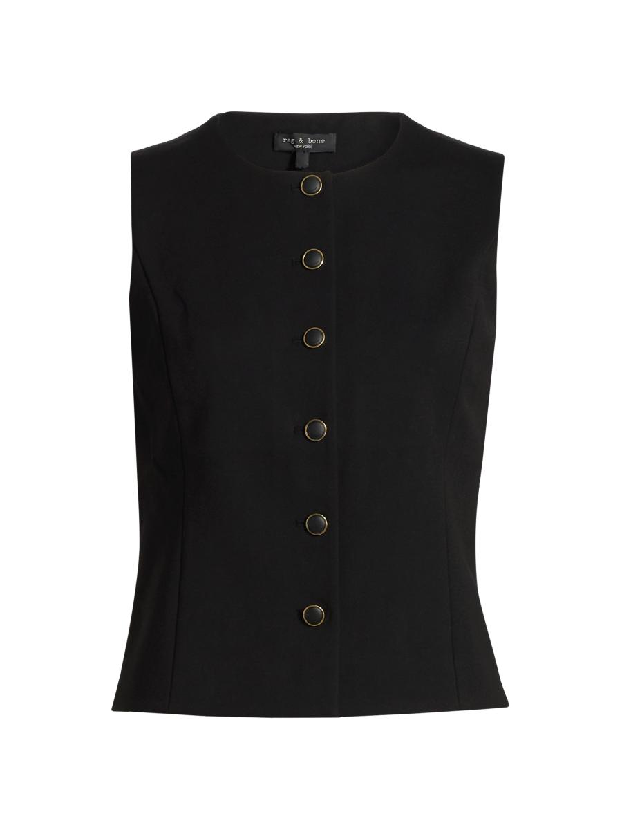 トップス Rejina vest set black AND MARY ANDMARY】Rejina vest set