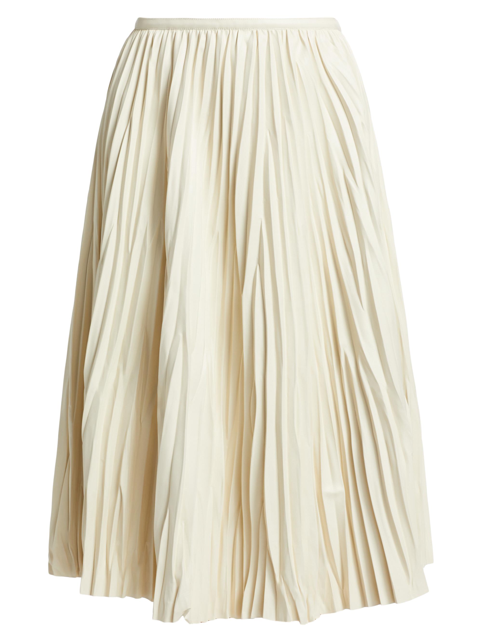 Proenza Schouler White Label Women's Rosalyn Pleated Faux-Leather Midi-Skirt - Enoki