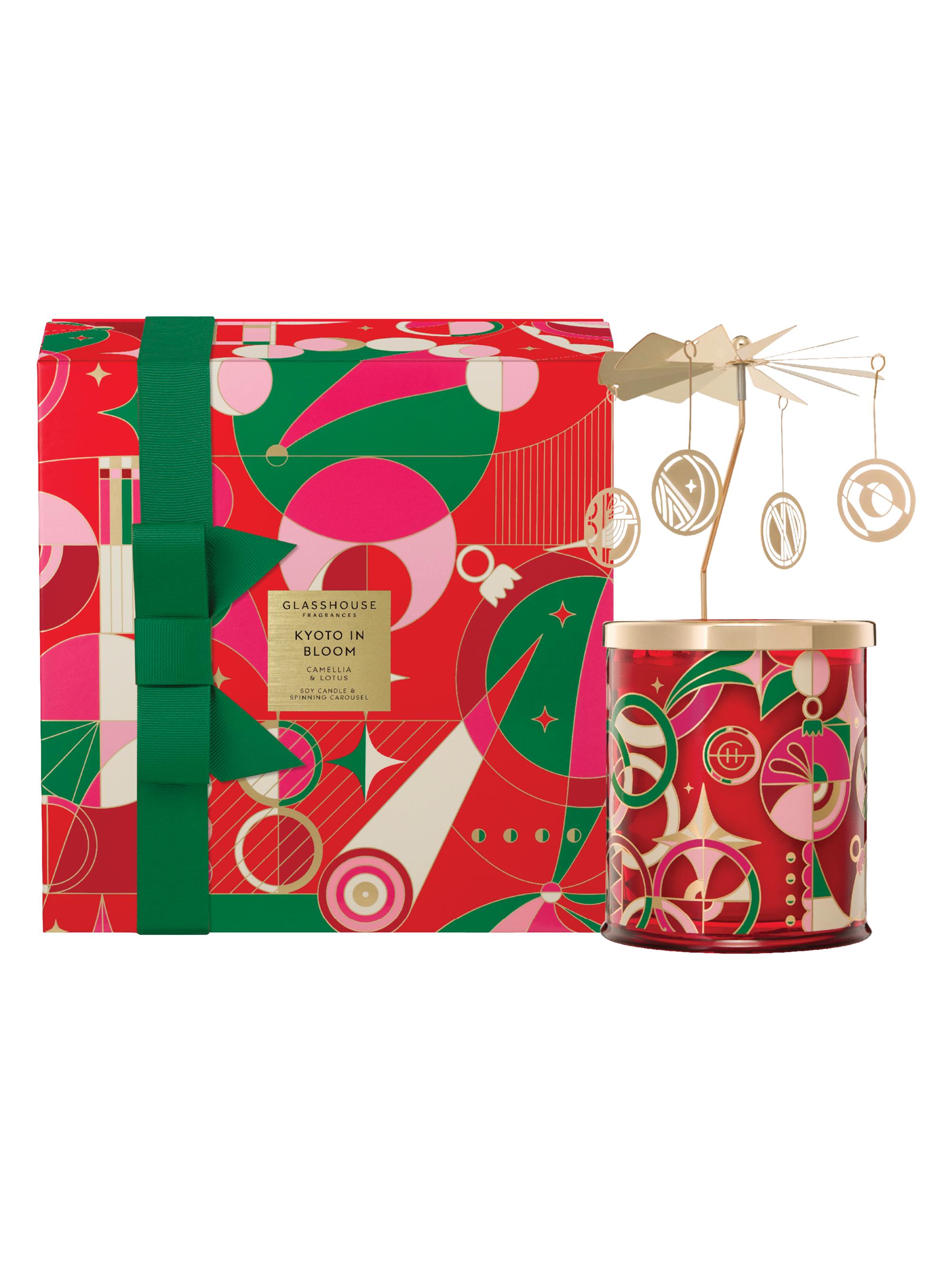 Glasshouse Fragrances Kyoto In Bloom Spinning Carousel Candle Gift Set