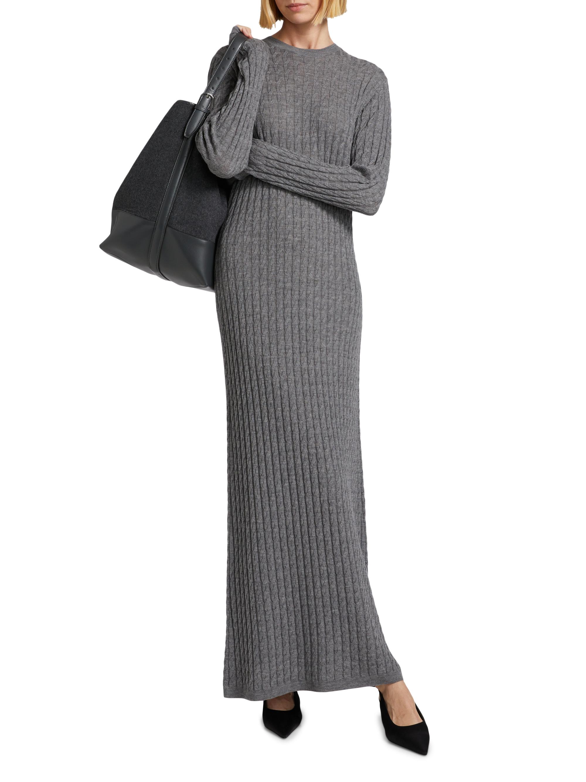 Toteme Cable-Knit Wool Maxi Sweaterdress | Saks Fifth Avenue