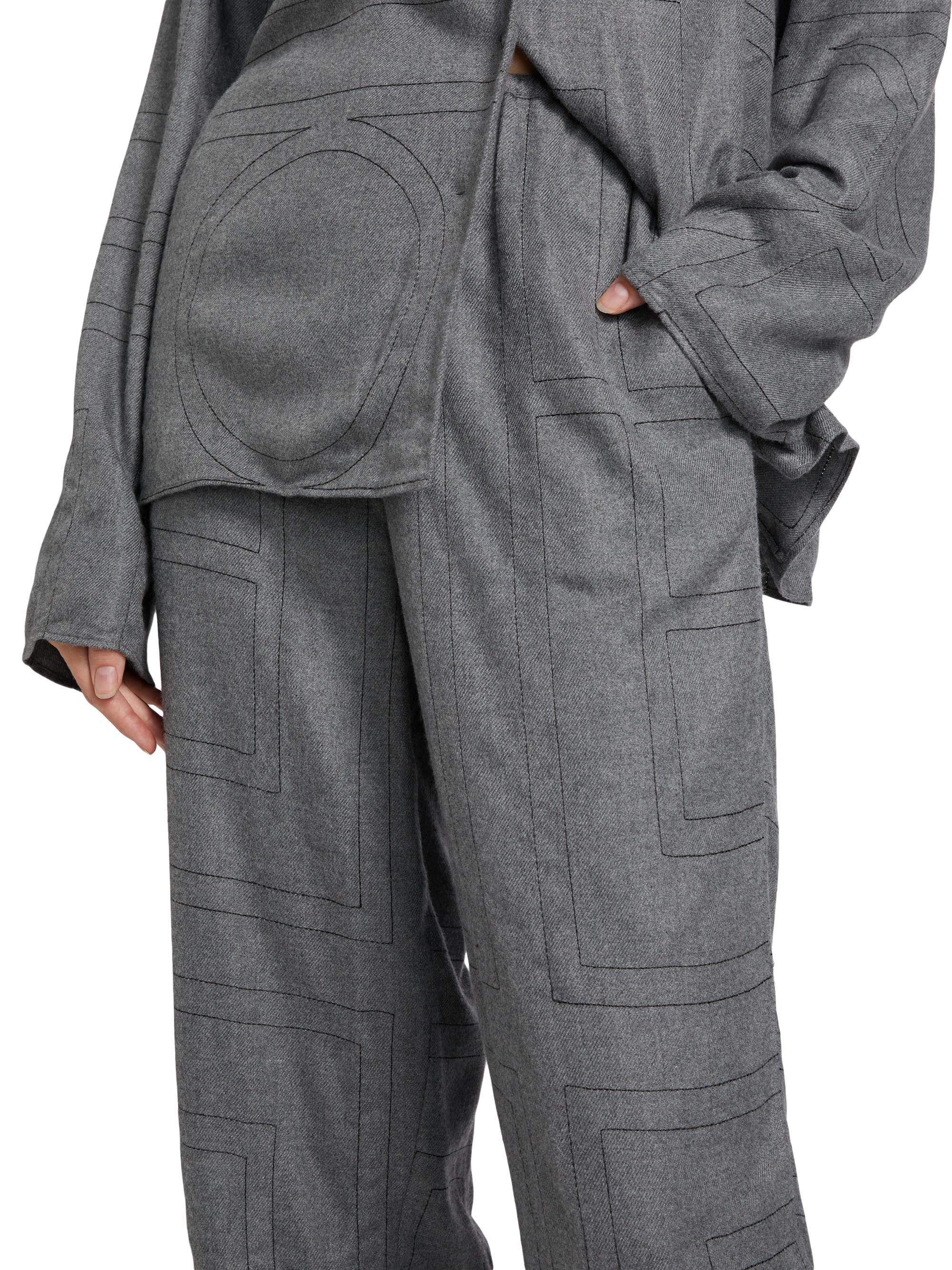 Toteme Monogram Flannel Pajama Pants | Saks Fifth Avenue