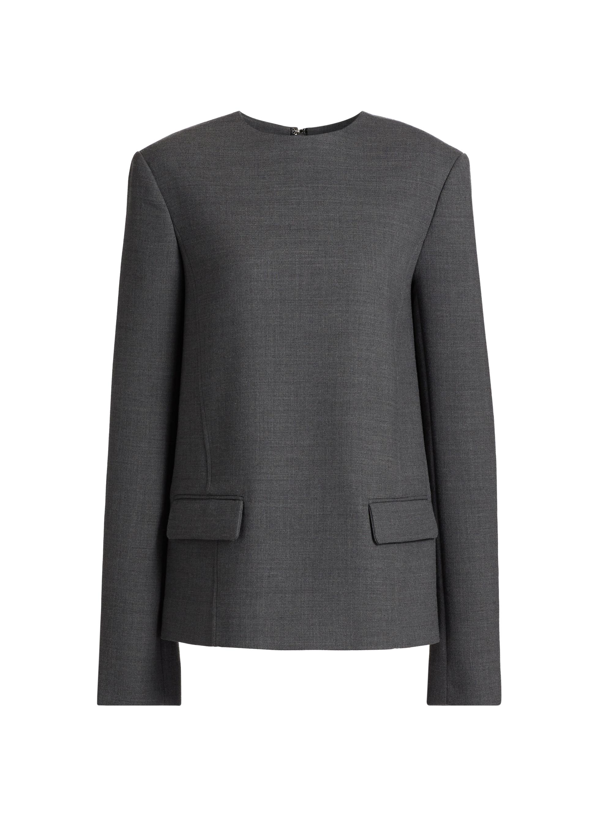 Toteme Women's Pocket Spongy Suiting Top - Grey Melange