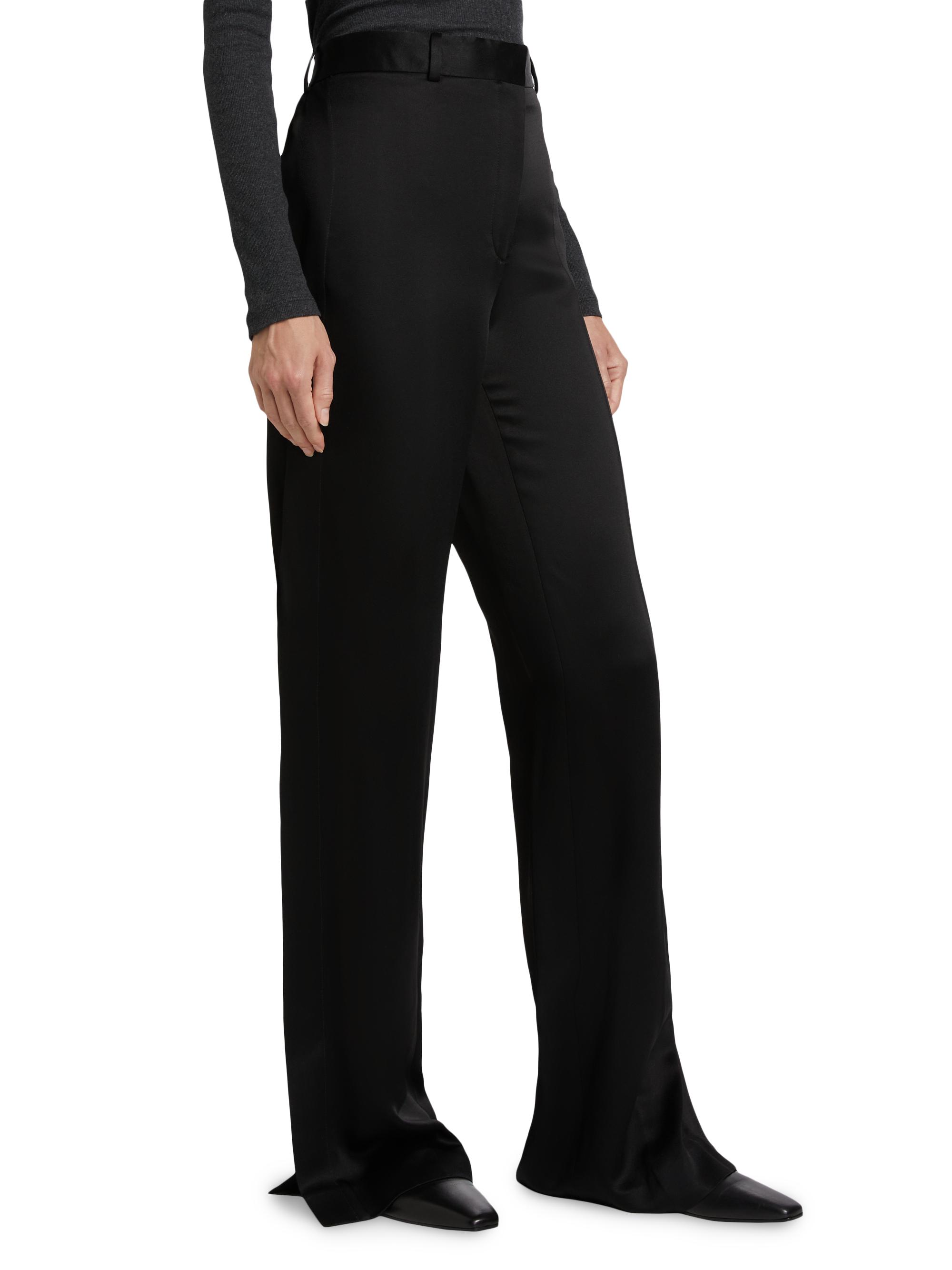TIME SALE 美品TOTEME Black Zalana Trousers Toteme Cuff-Slit Slouch Trousers | Saks Fifth Avenue