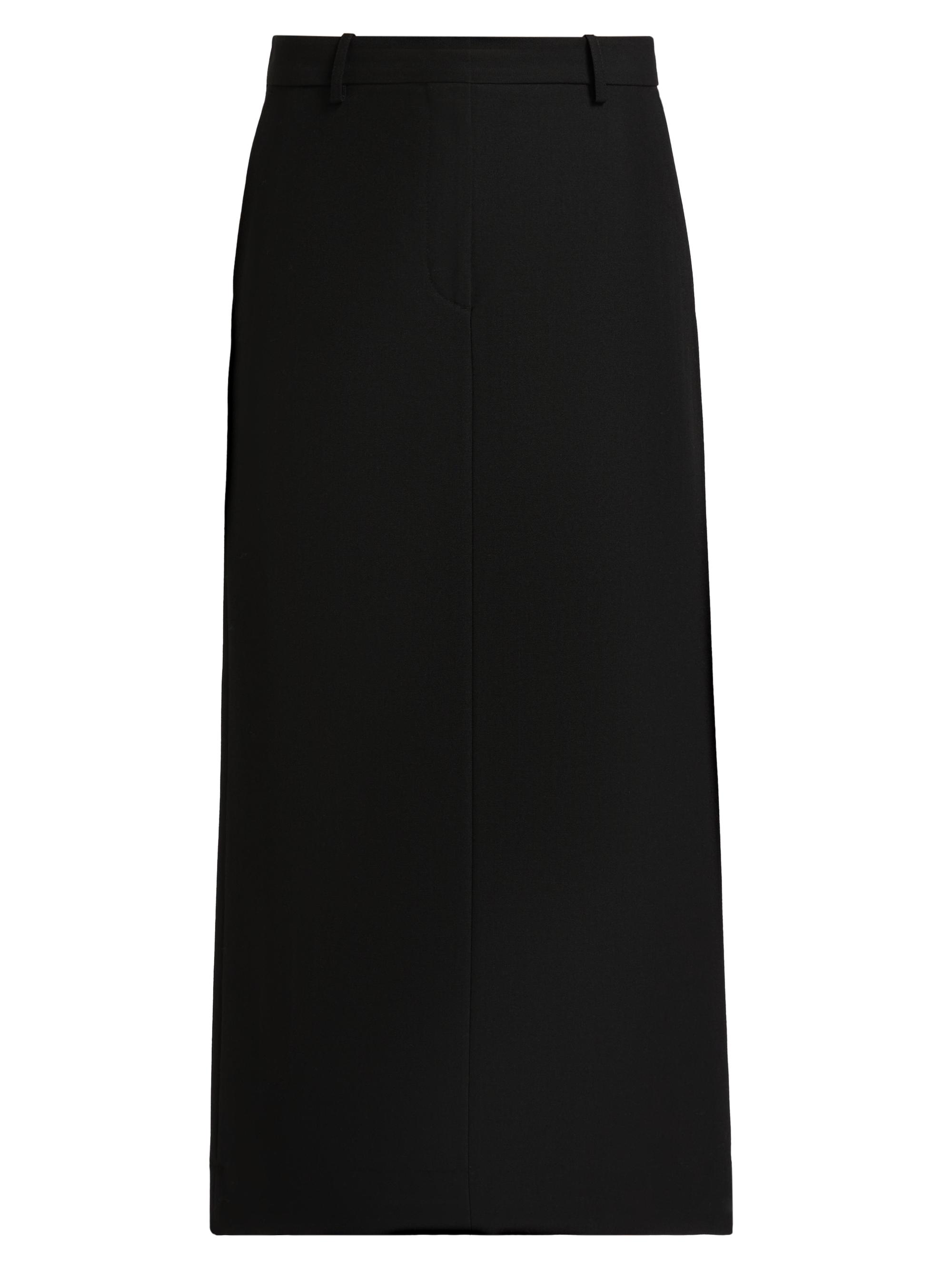 Toteme Women's Wool-Blend Straight Maxi Skirt - Black