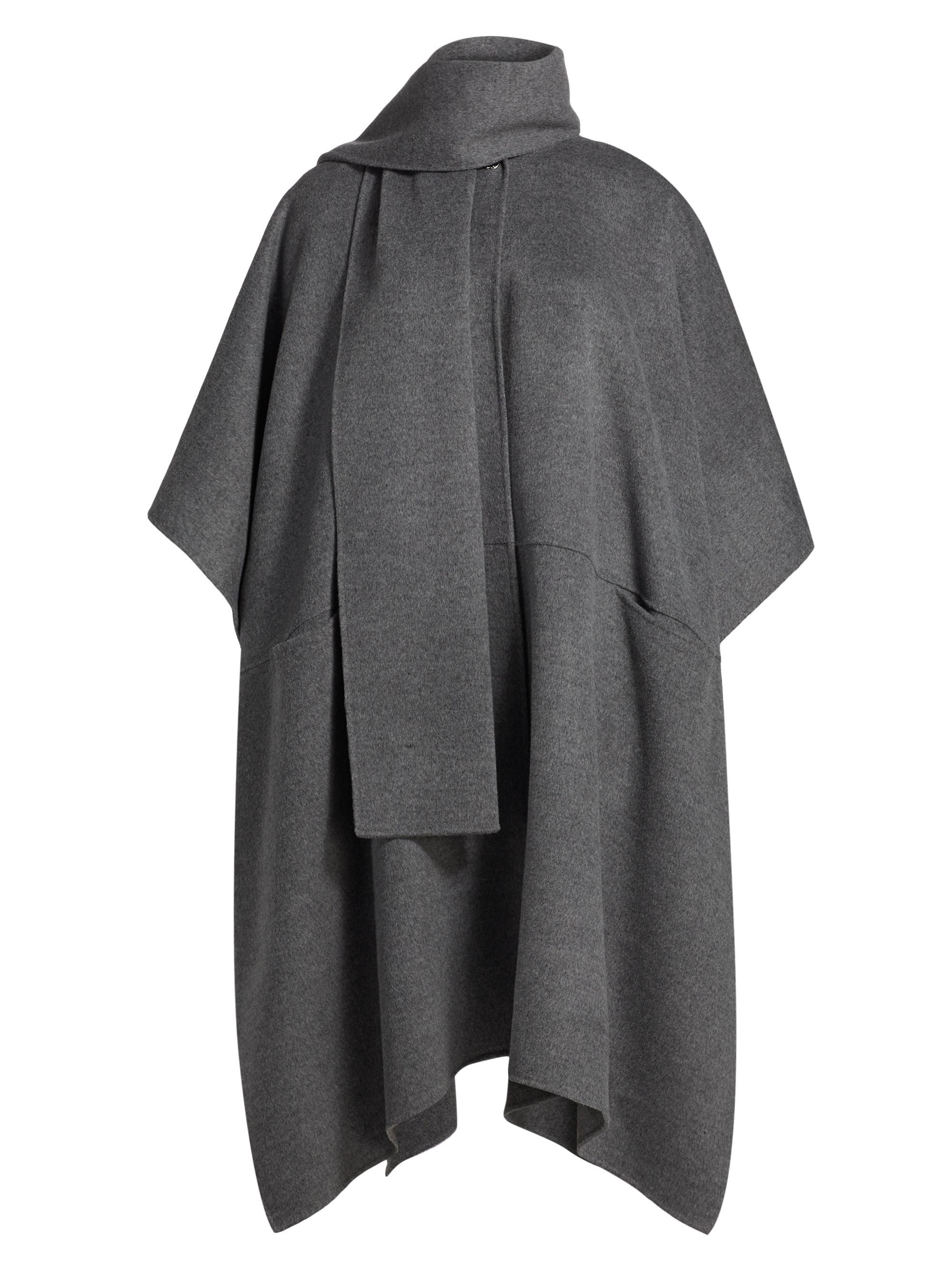 Toteme Women's Doublé Wool Scarf Coat - Mid Grey Melange