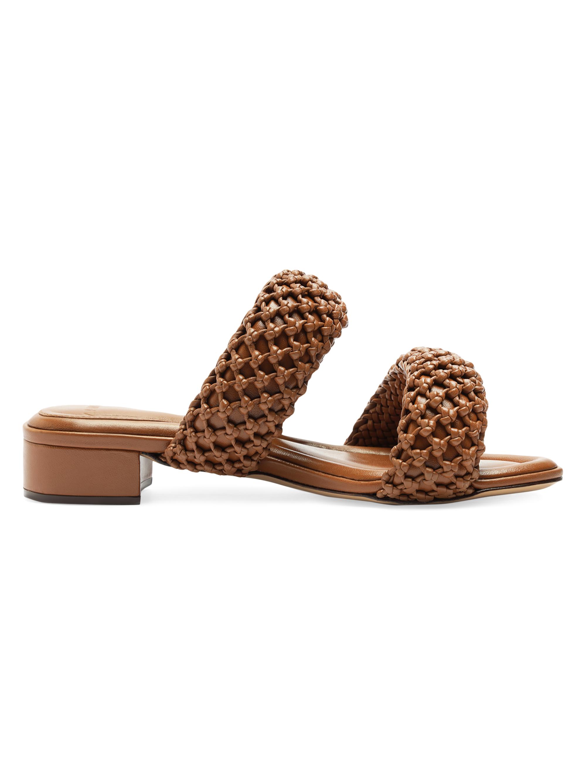 Alexandre Birman Women's Lilla 30MM Woven Leather Sandals - Espresso