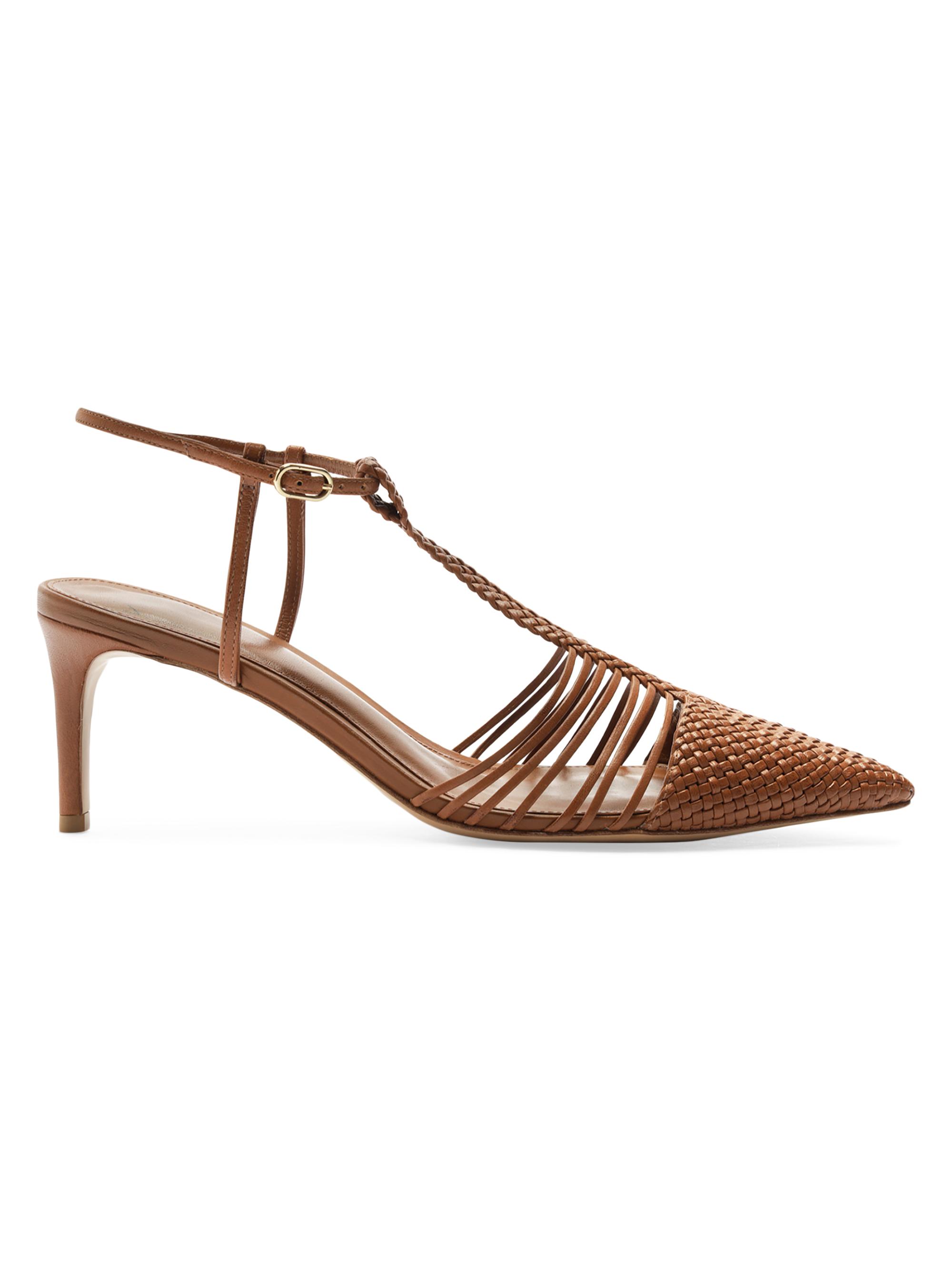 Alexandre Birman Women's Nessa 60MM Woven Leather Pumps - Espresso