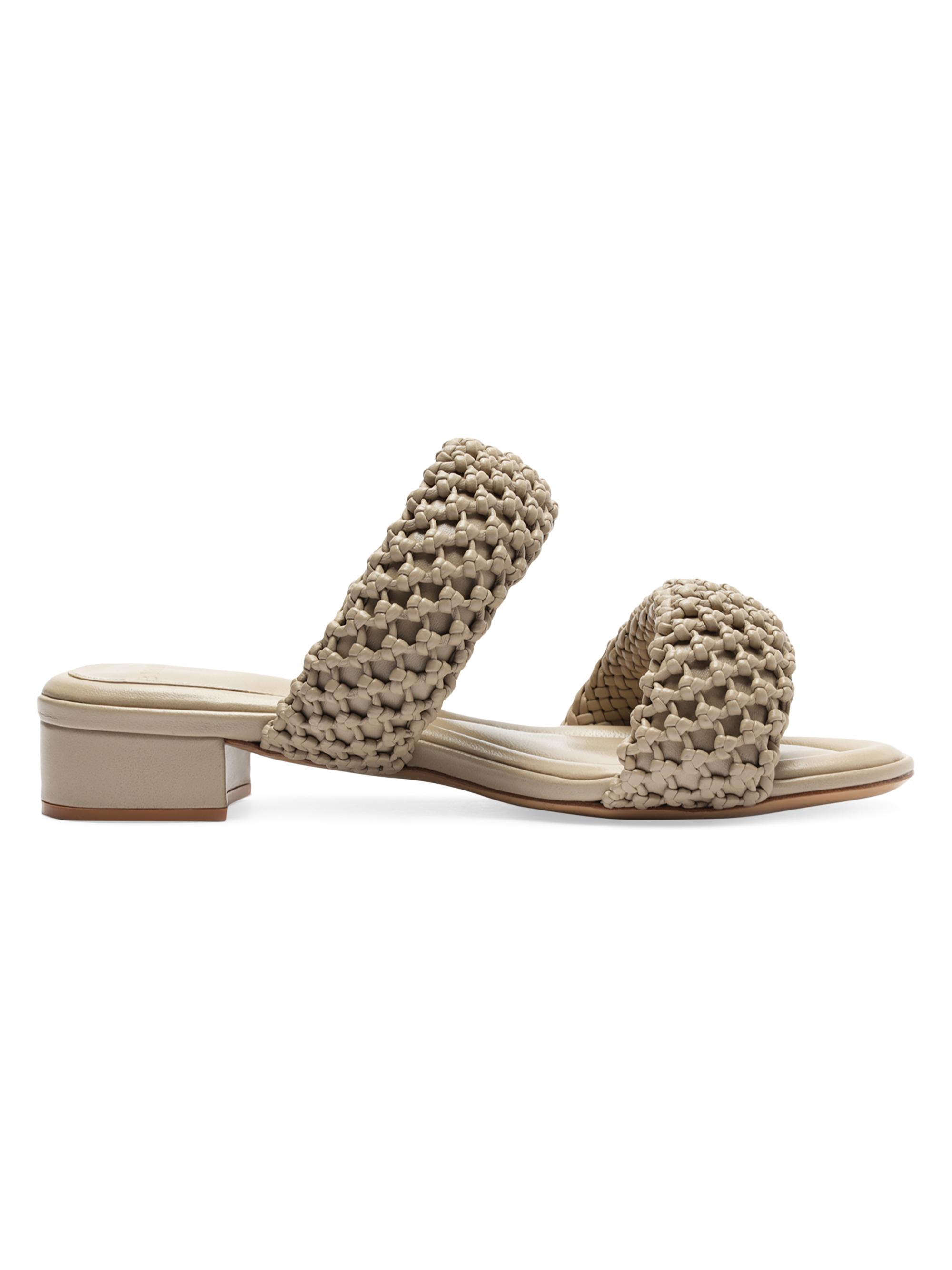 Alexandre Birman Women's Lilla 30MM Woven Leather Sandals - Chalk