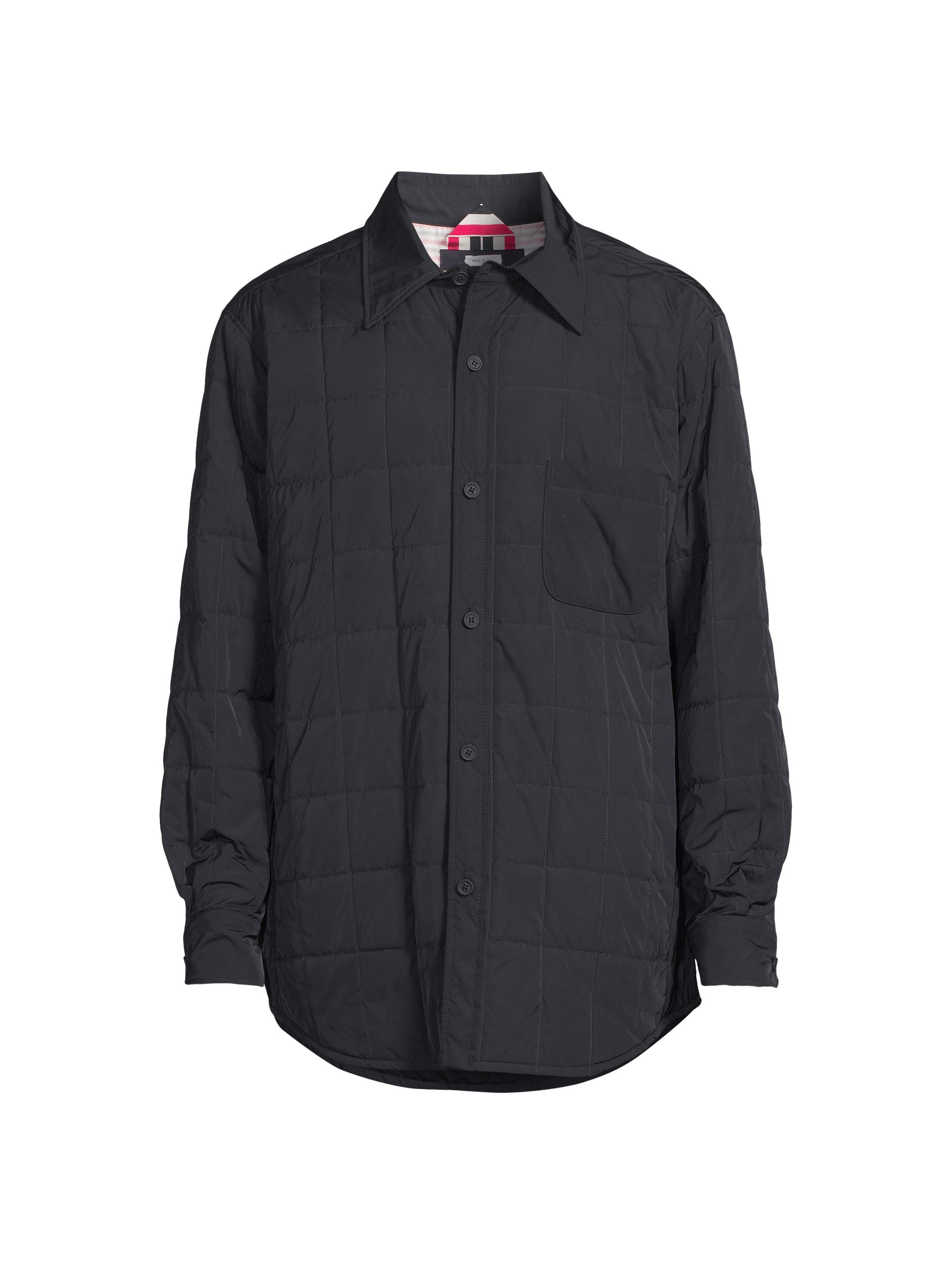 Thom Browne Men's O Down-Filled Shirt Jacket - Navy