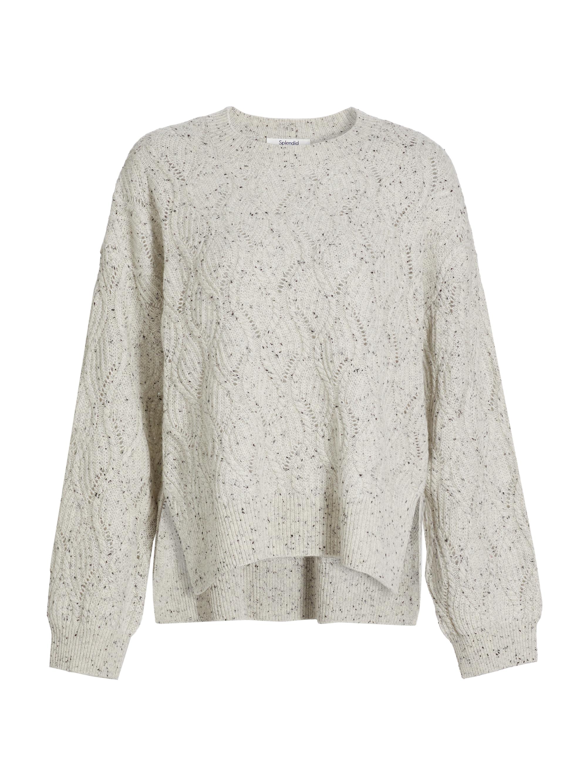 Splendid Women's Diana Cable-Knit Sweater - Heather Grey Marl