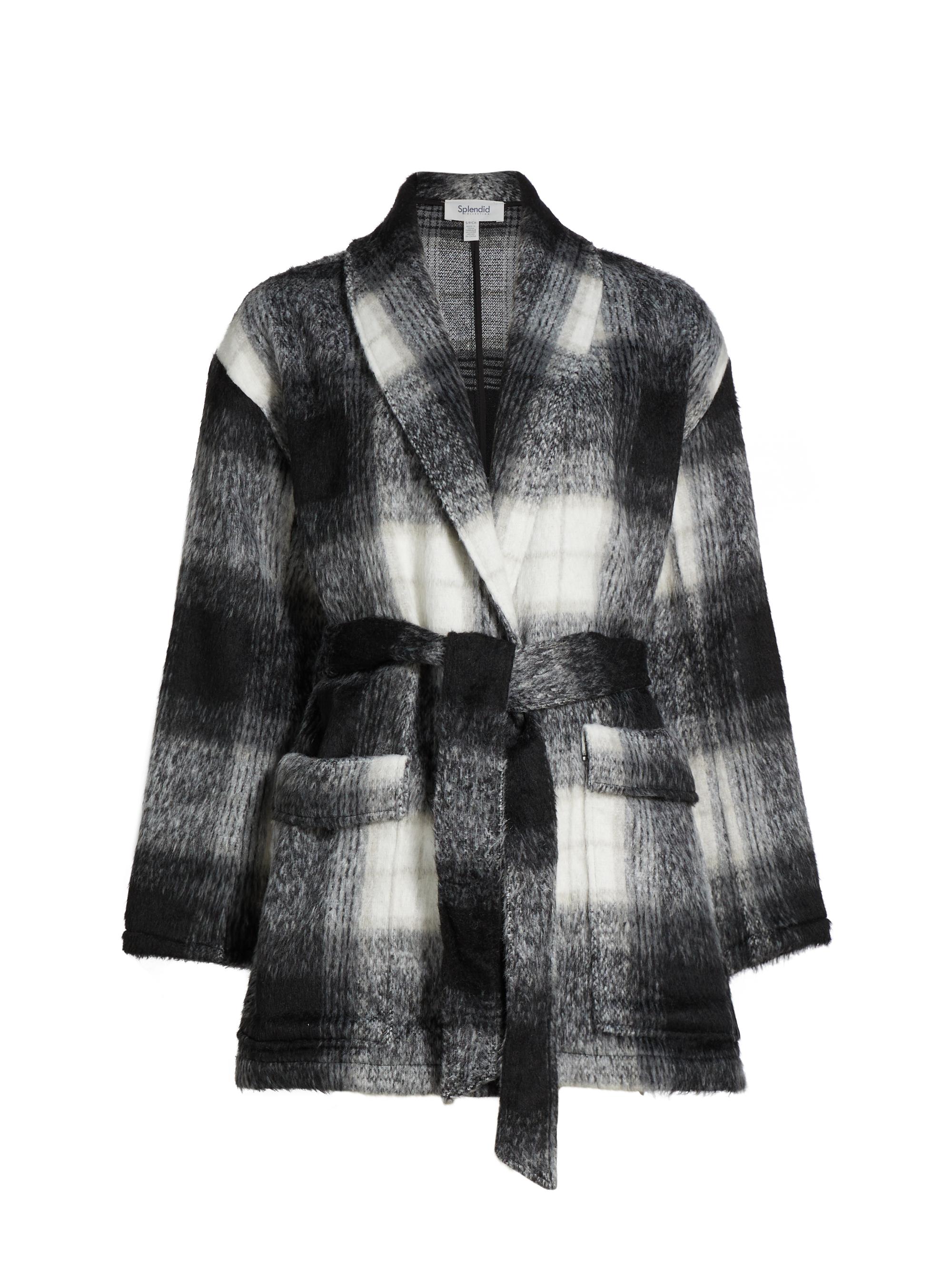 Splendid Women's Vanessa Plaid Jacket - Black White Multi