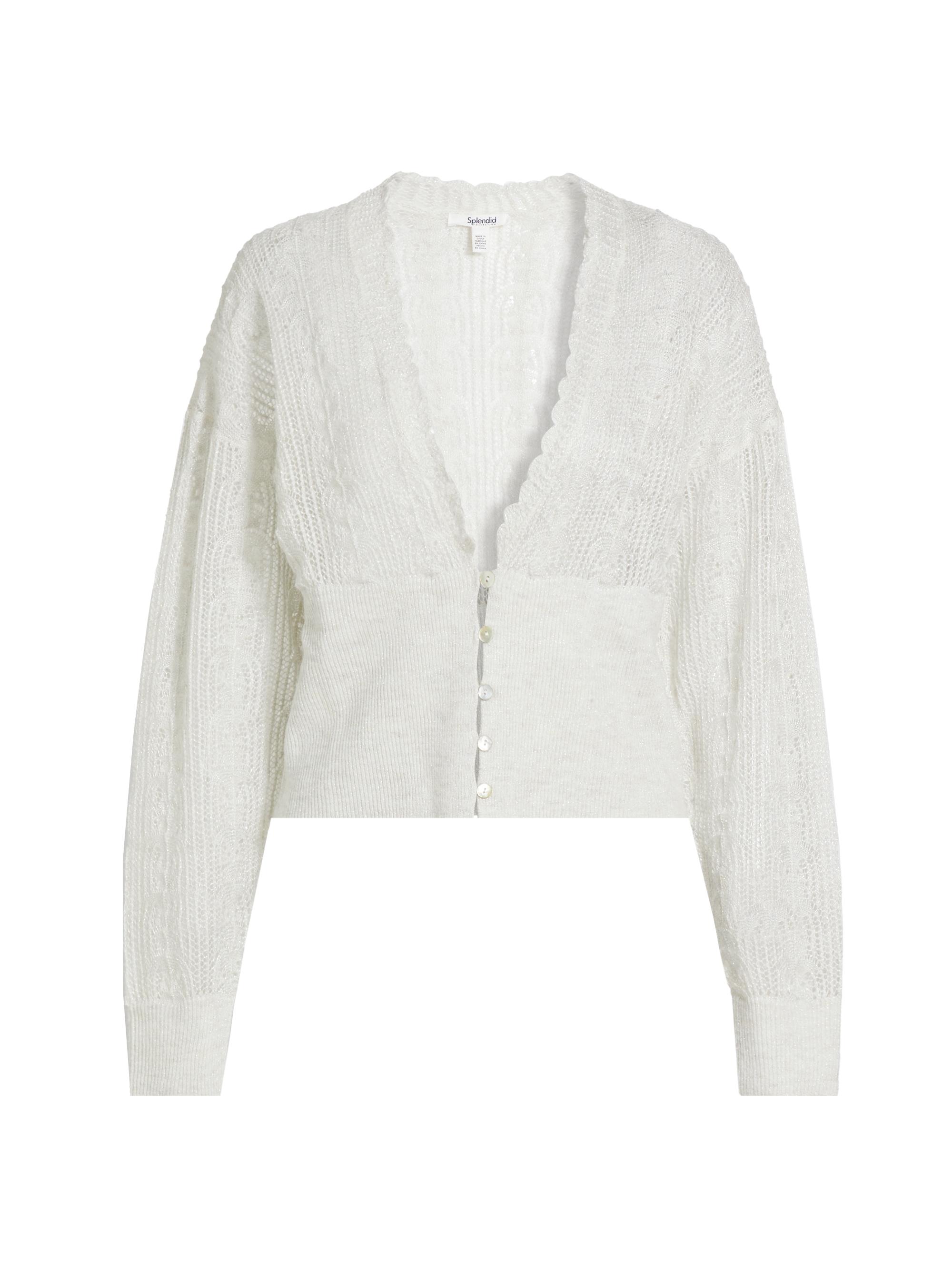 Splendid Women's Lola Wool-Blend Cardigan - Pale Oak Heather