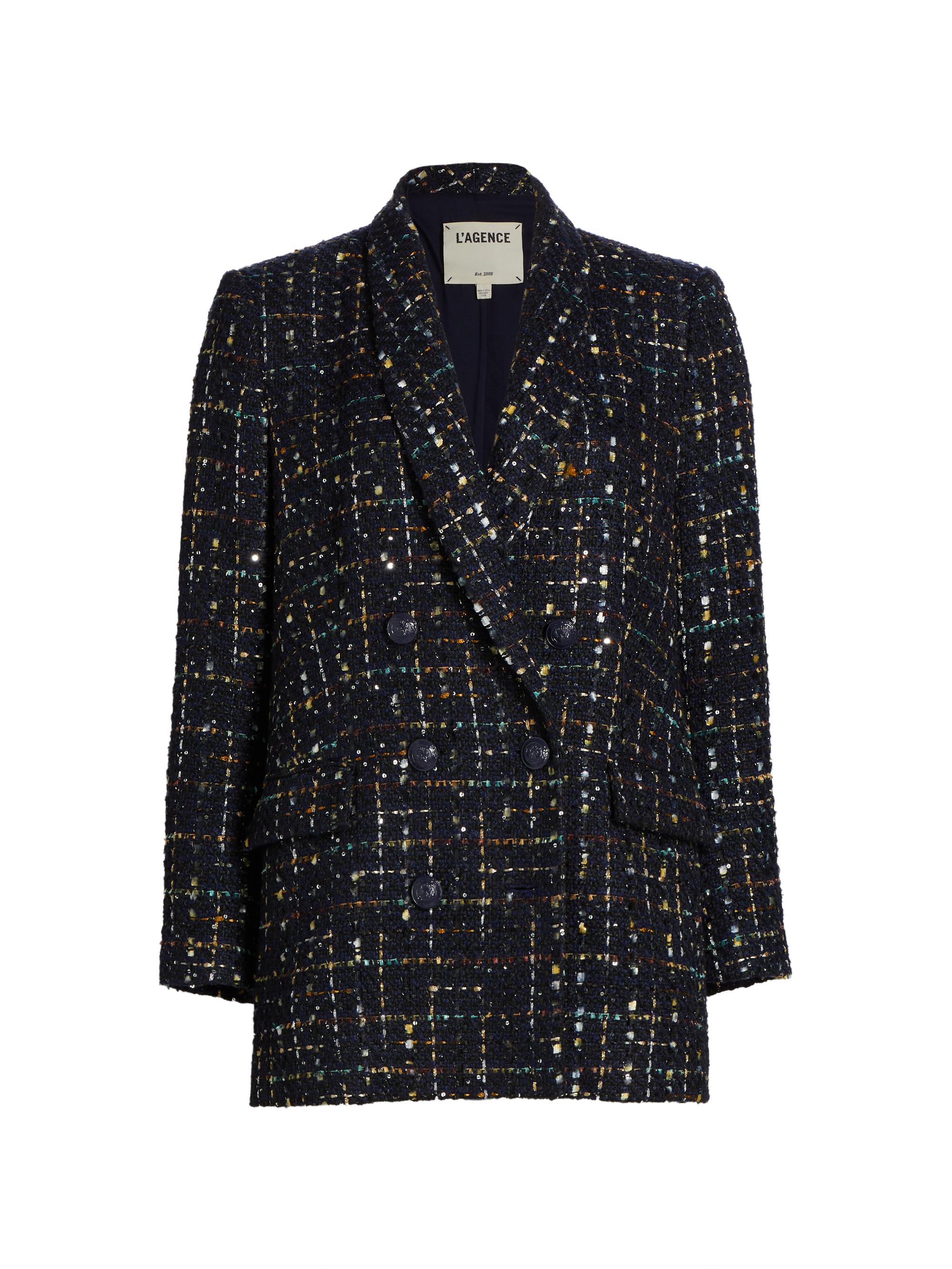 トップス bluelea Dot tweed fur gilet black bluelea Dot tweed fur gilet black