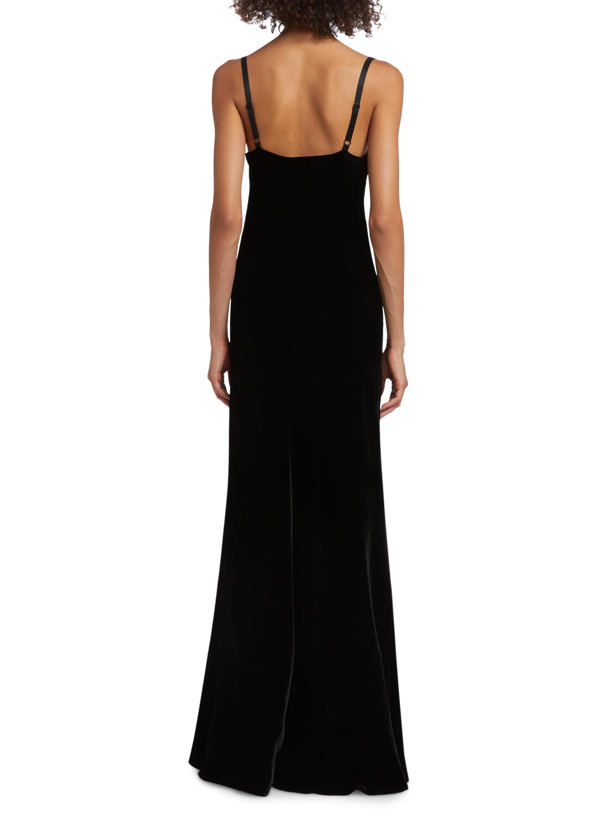 スーツ・フォーマル・ドレス acka velour long dress Amazon.com: Adrianna Papell Women's Velvet Tuxedo Gown, Black