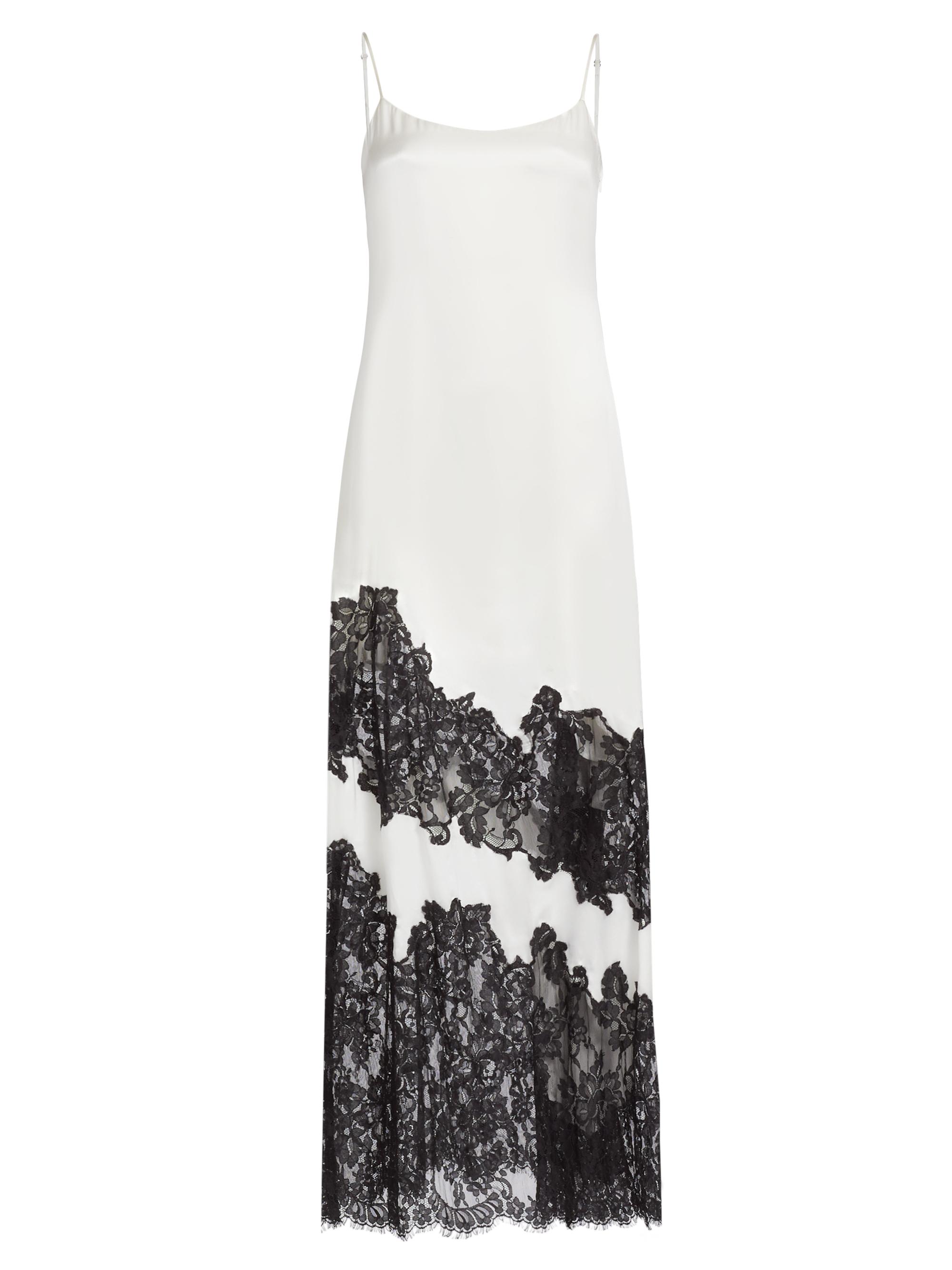 L'AGENCE Women's Silvana Silk-Lace Sleeveless Gown -  Black