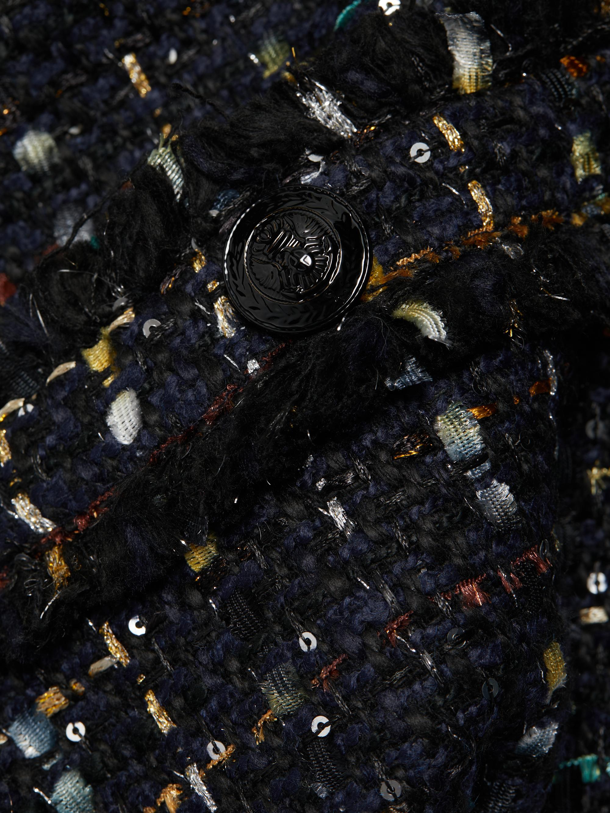 L'AGENCE Florian Sequin Tweed Sleeveless Minidress | Saks Fifth Avenue