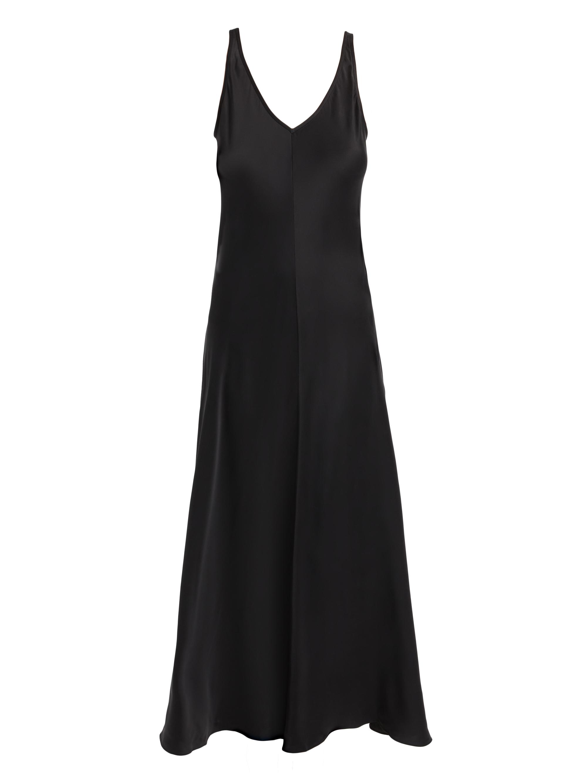 Lunya Women's Washable Silk Maxi Bias Dress - Immersed Black