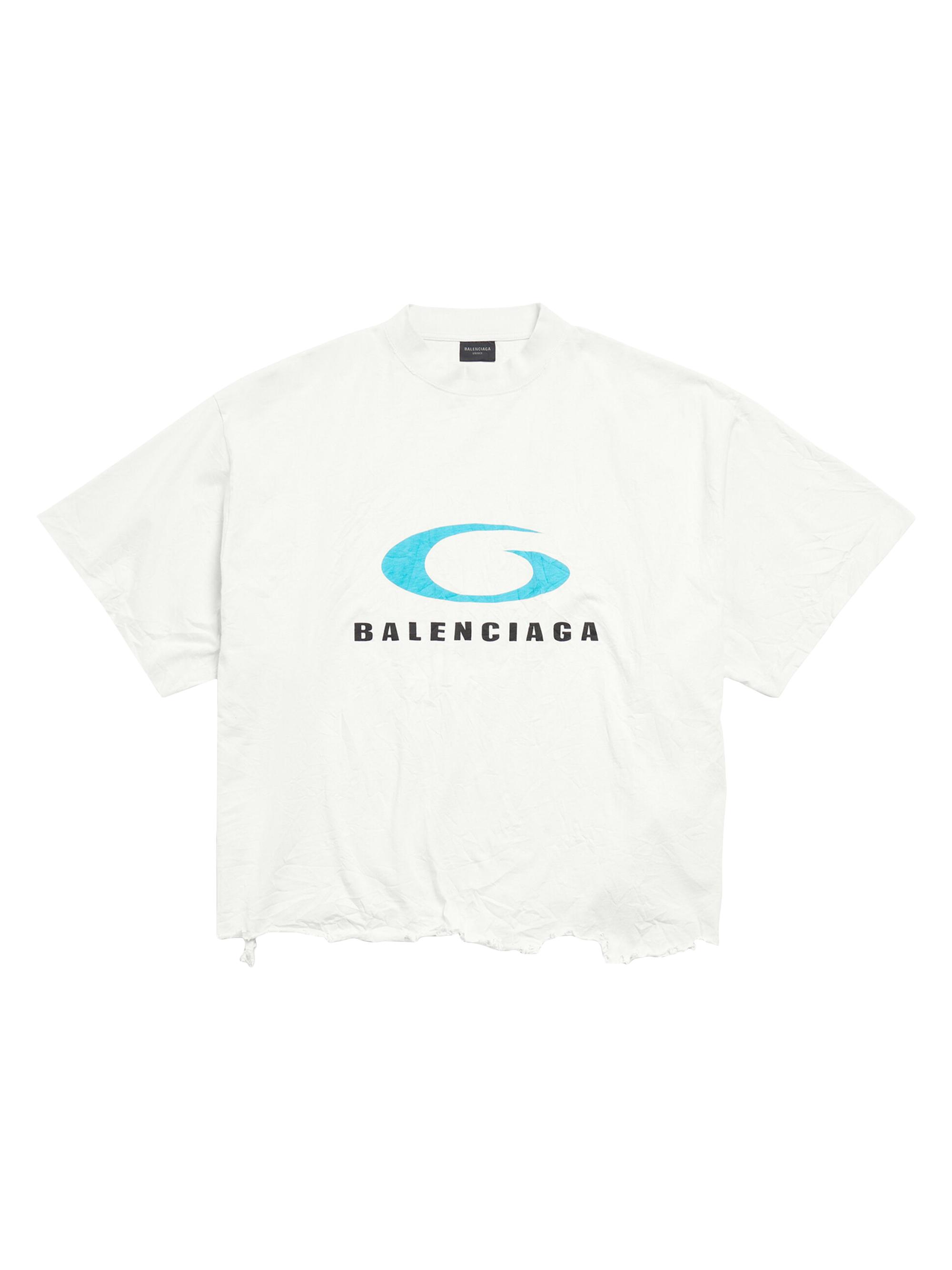 Balenciaga Women's Loop Sports Icon Cropped T-Shirt - Black