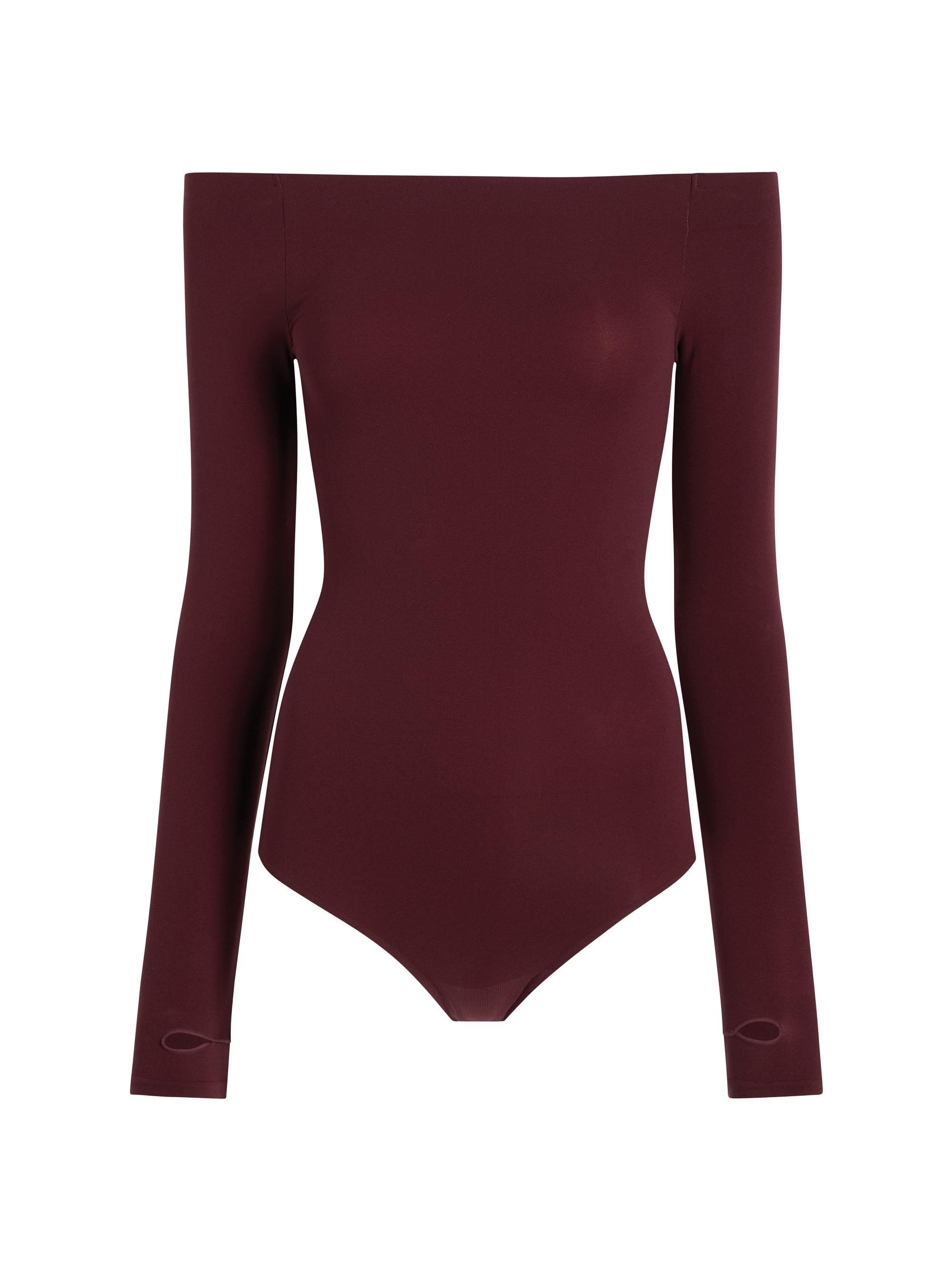 Commando Women's Ballet Off-The-Shoulder Bodysuit - Raisin
