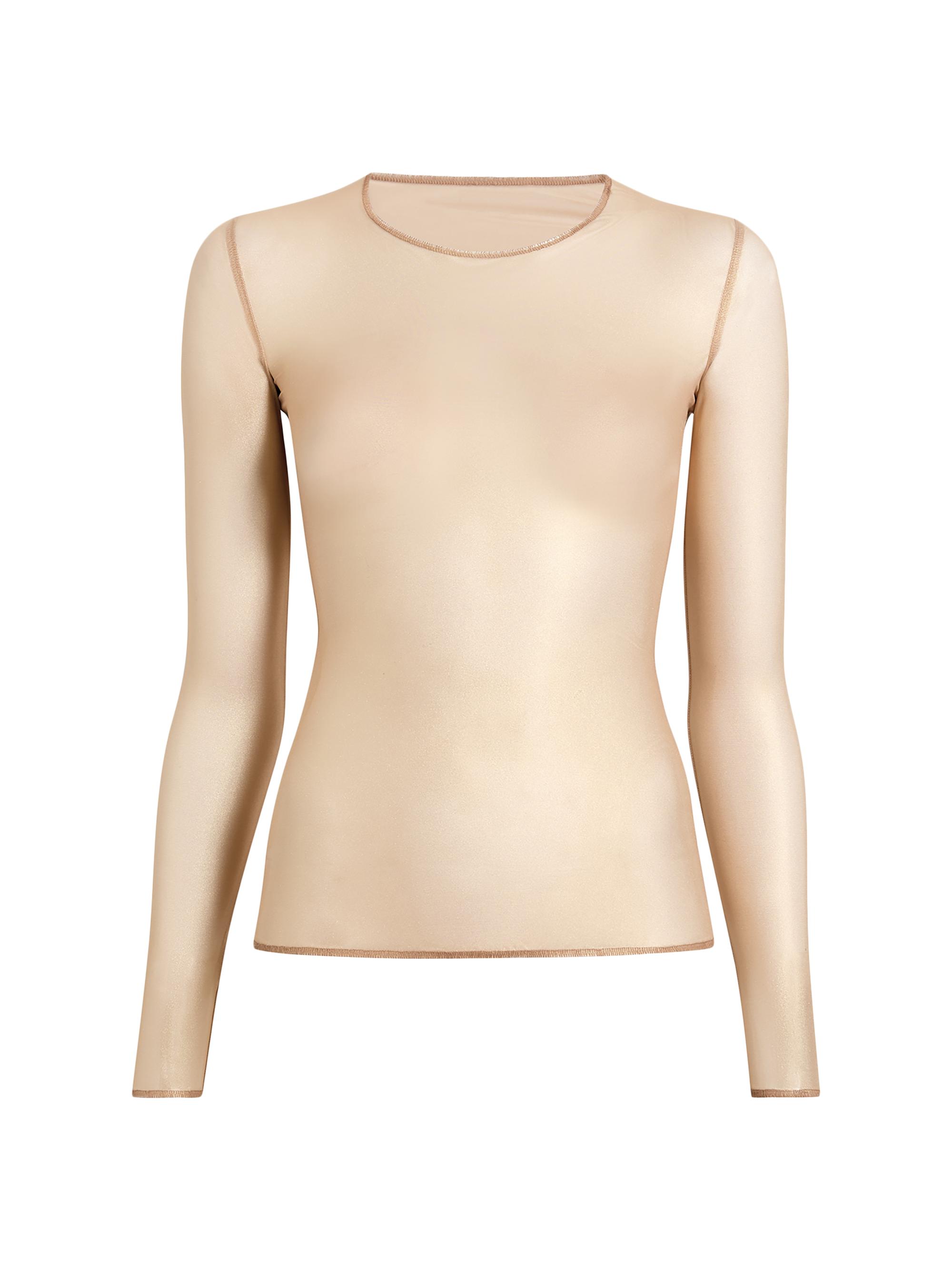 Commando Women's Gilded Chic Mesh Long-Sleeve Top - Gold