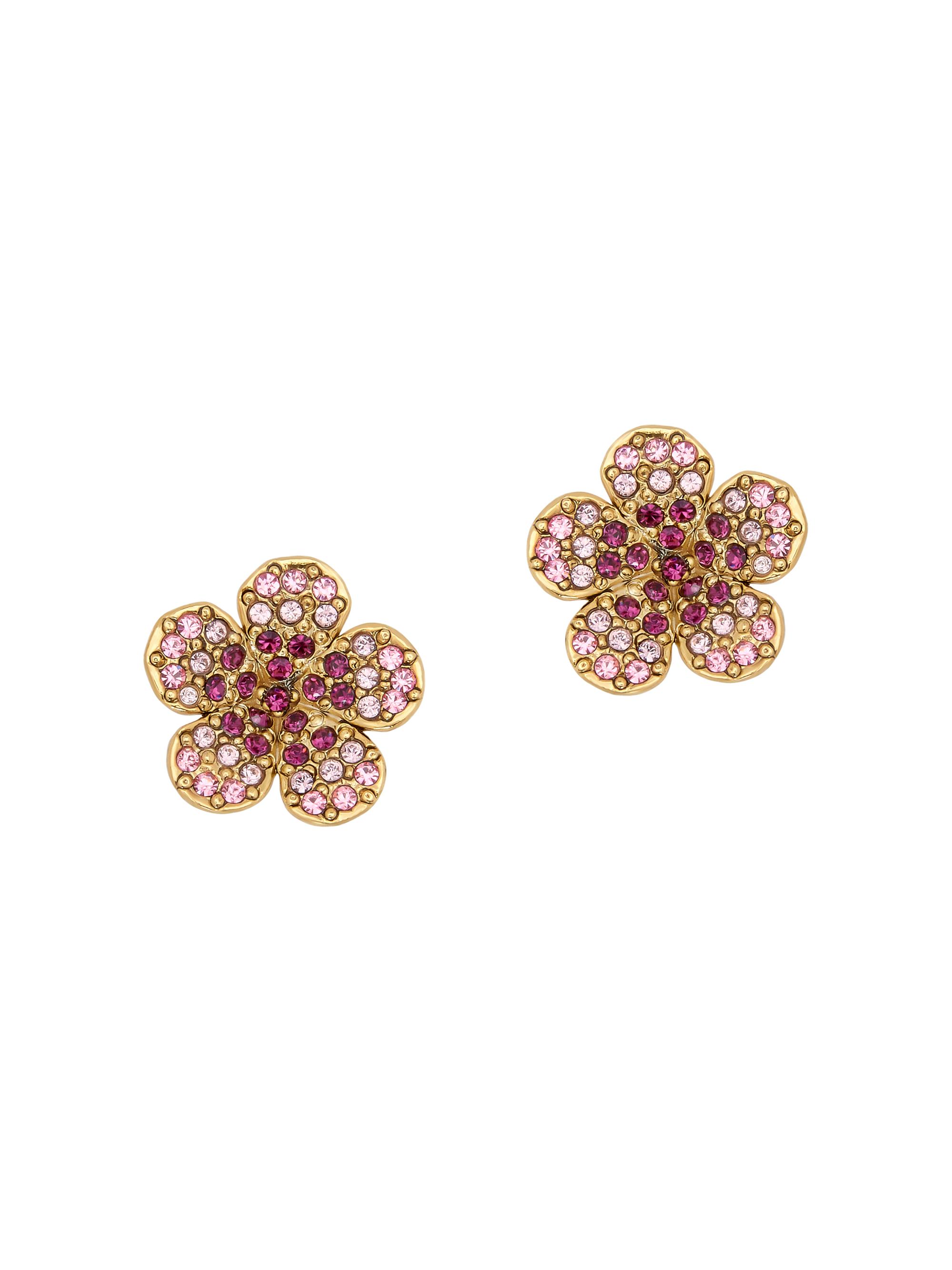 Oscar de la Renta Women's Goldtone & Glass Crystal Flower Stud Earrings - Crystal