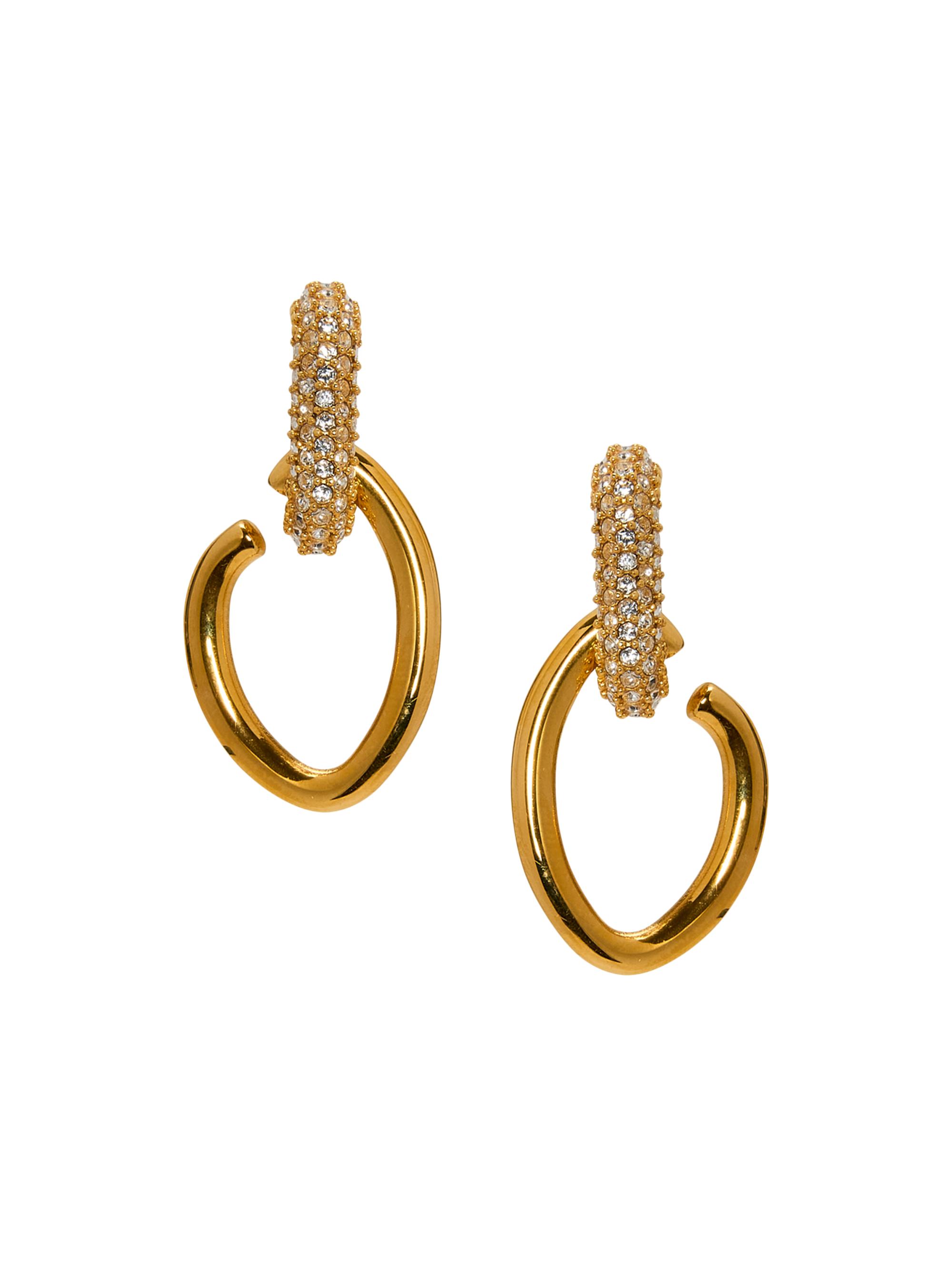 Oscar de la Renta Women's 24K-Gold-Plated & Crystal Drop Earrings - Crystal