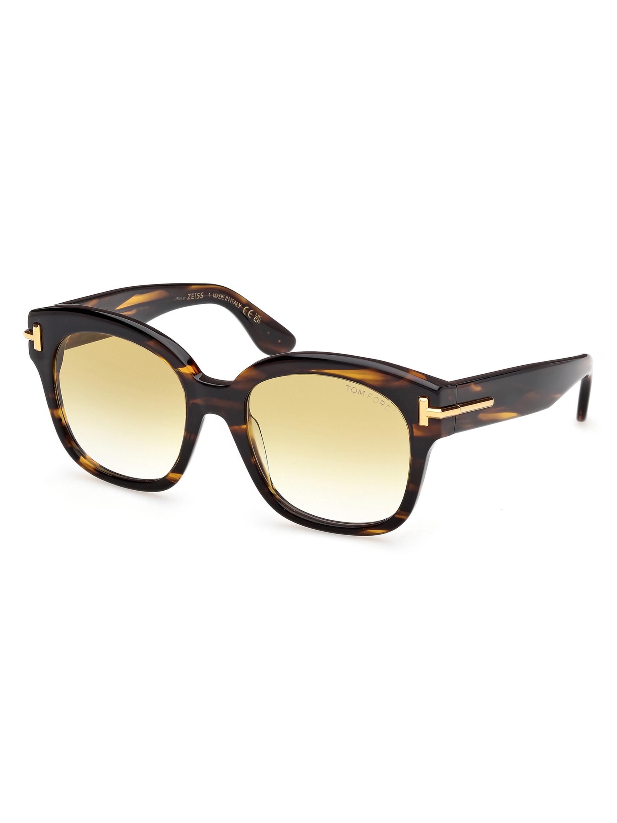 TOM FORD Women's Icon 55MM Square Sunglasses - Striped Brown